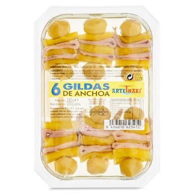 Gilda de anchoa doble Arteiñaki bandeja 100 g-0