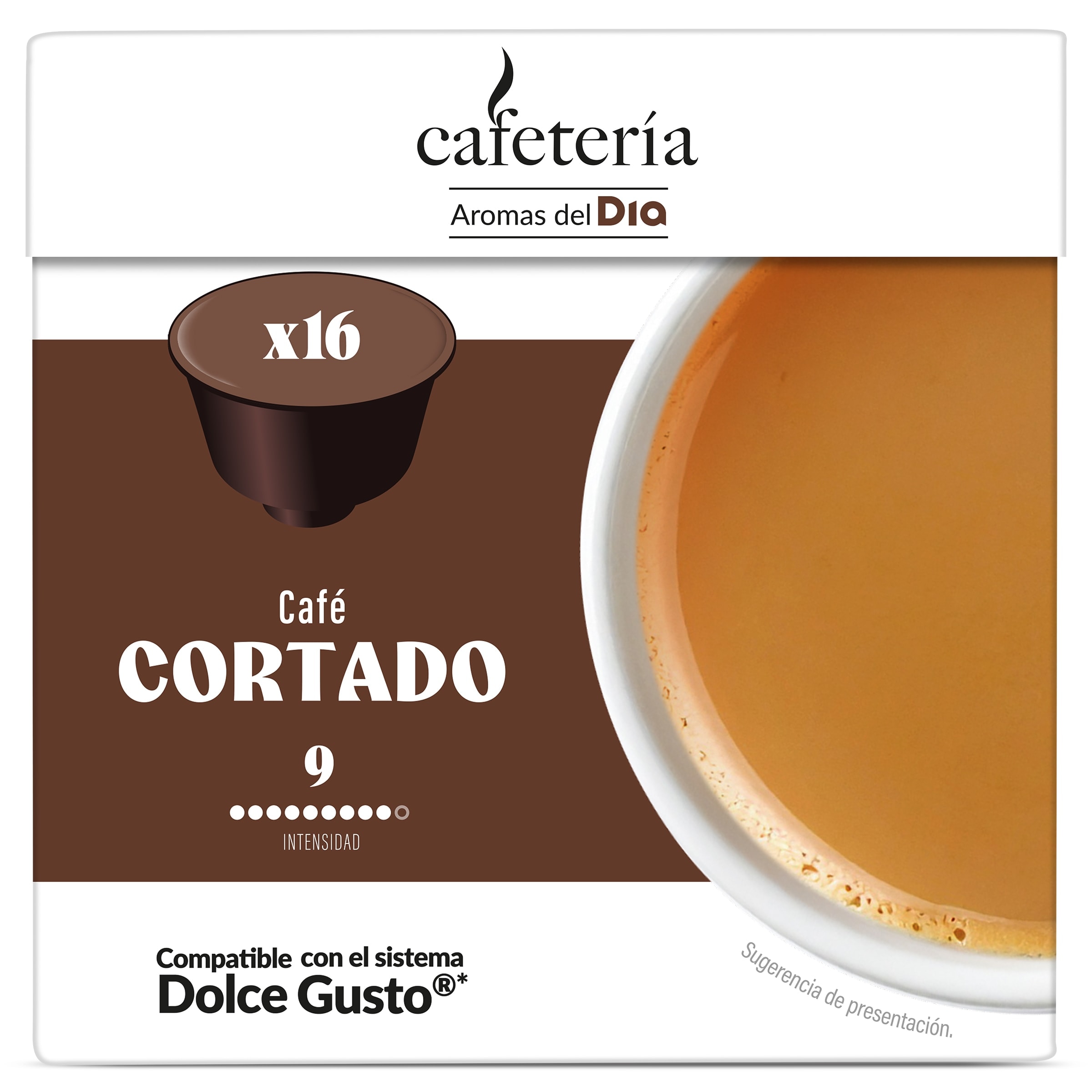 Cápsulas de café cortado Dia Cafetería 16 unidades