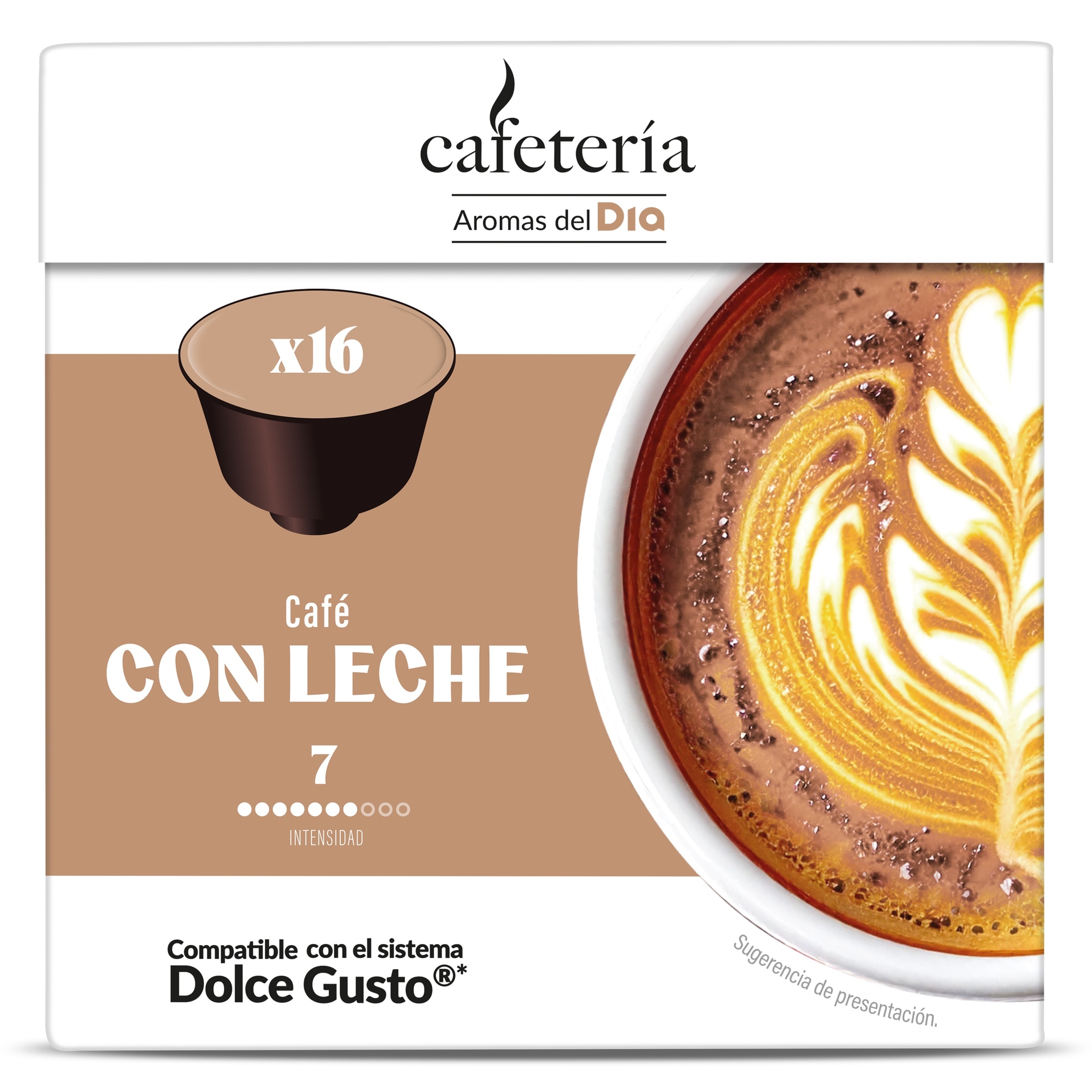 Cápsulas de café con leche Dia Cafetería 16 unidades