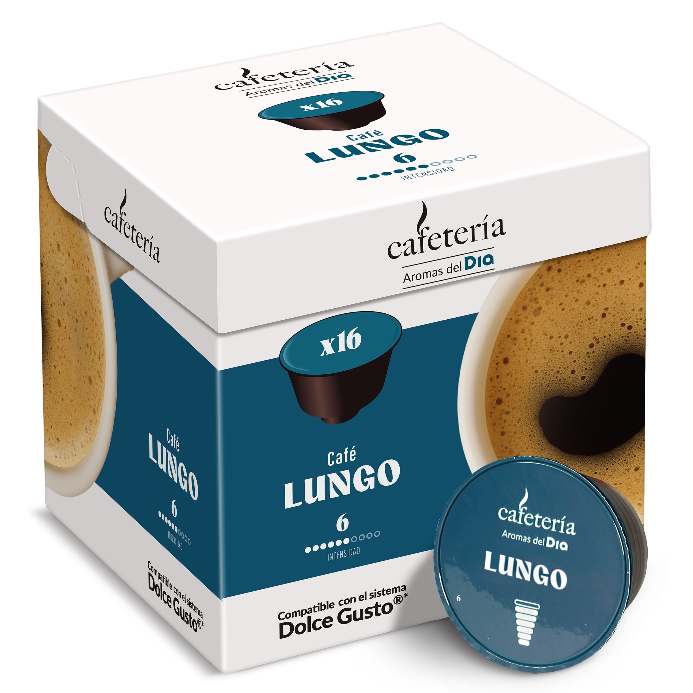 Café en cápsulas lungo Dia Cafetería caja 16 unidades