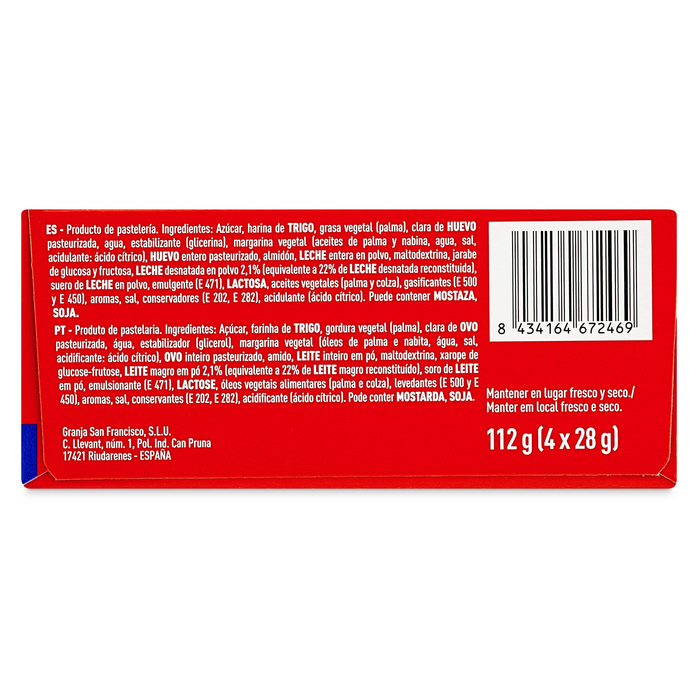 Bizcocho sabor chocolate blanco Cuétara 112 g