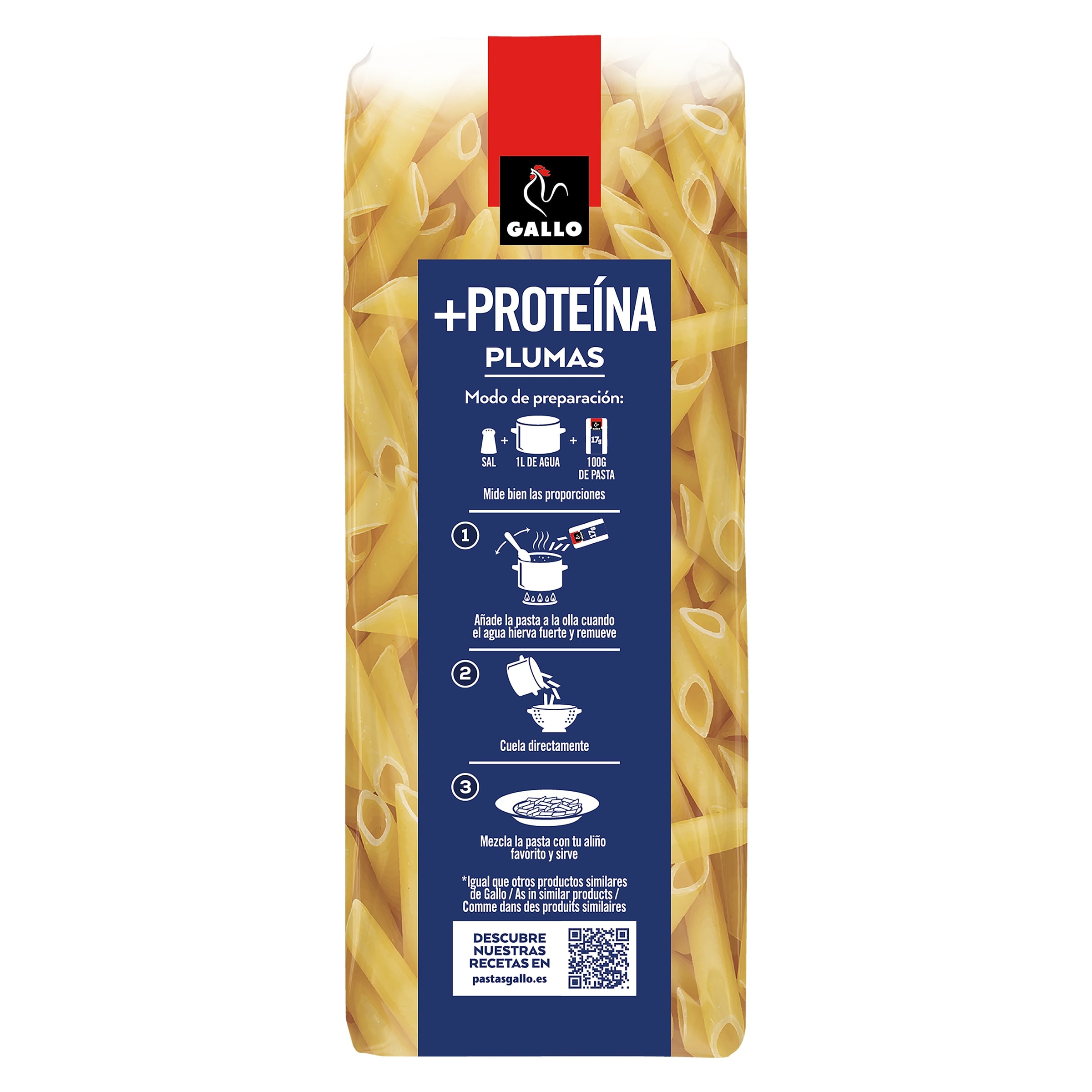 Plumas altas en proteínas Gallo 400 g
