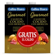 Caldo gourmet de cocido Gallina Blanca brik 2 x 1 L