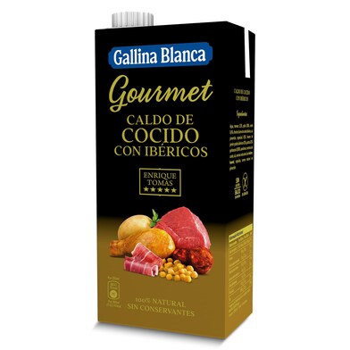 Caldo gourmet de cocido Gallina Blanca brik 1 L-0 Caldo gourmet de cocido Gallina Blanca brik 1 L-0