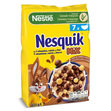 Cereales integrales con chocolate y vainilla mix Nesquik bolsa 225 g-0