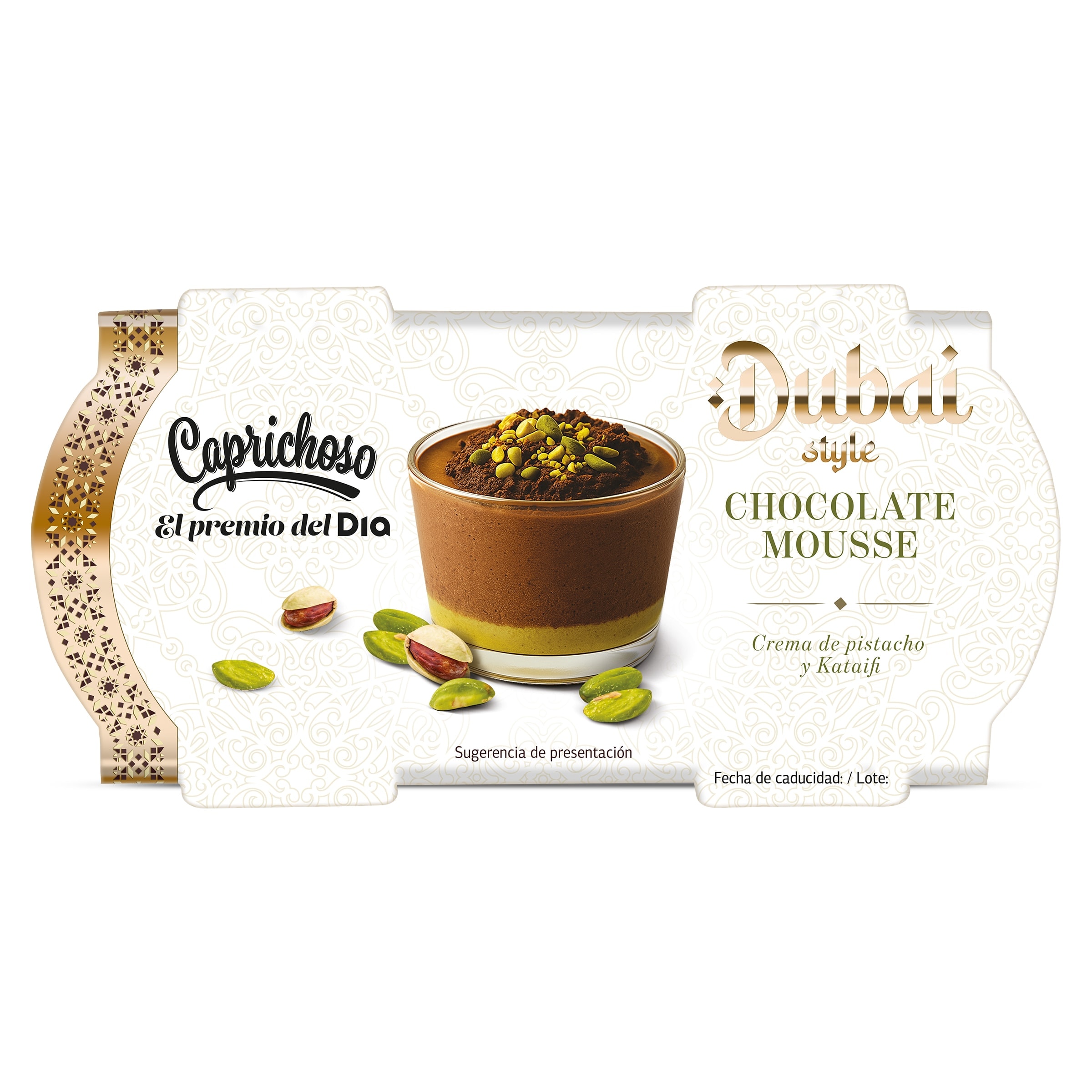 Mousse de chocolate con pistacho estilo Dubai Dia Caprichoso 2 x 70 g
