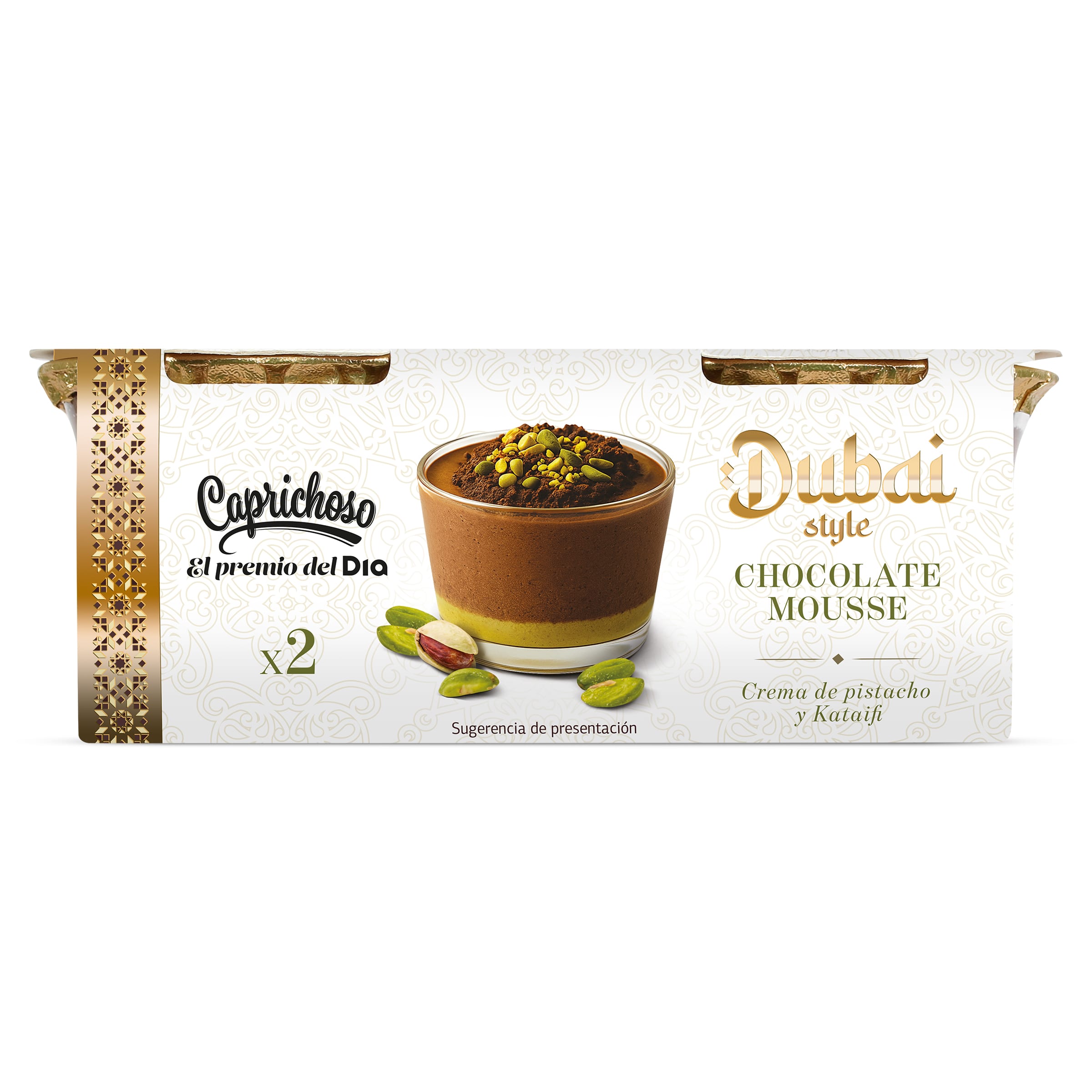 Mousse de chocolate con pistacho estilo Dubai Dia Caprichoso 2 x 70 g