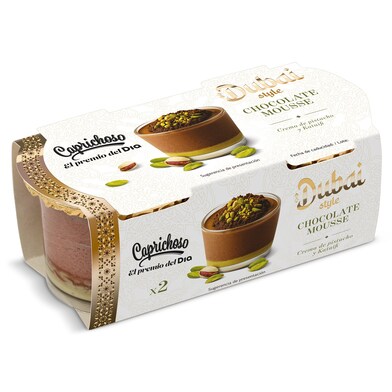 Mousse de chocolate con pistacho estilo Dubai Dia Caprichoso pack 2 x 70 g-0