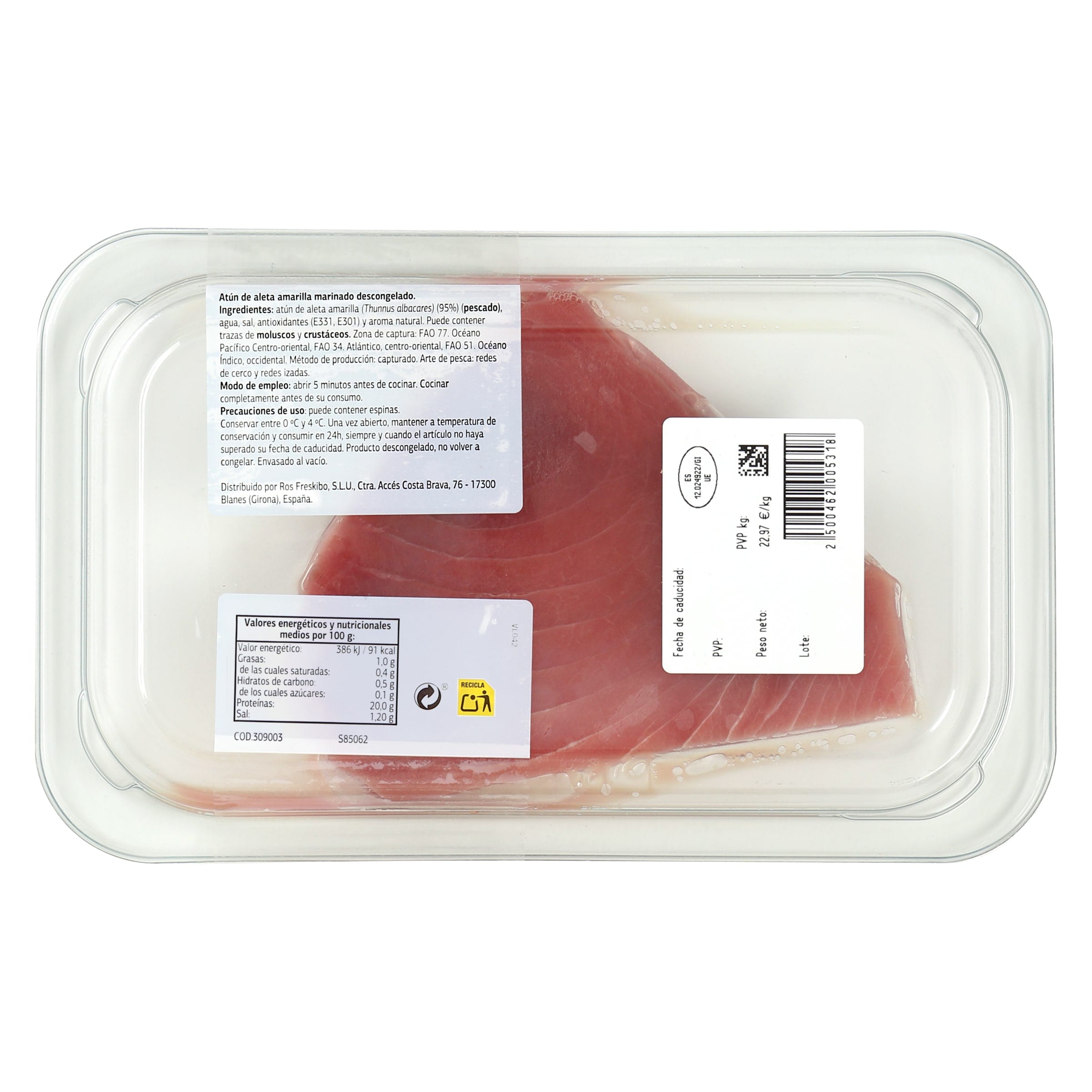 Solomillo de atún marinado Selección de Dia 250 g aprox.