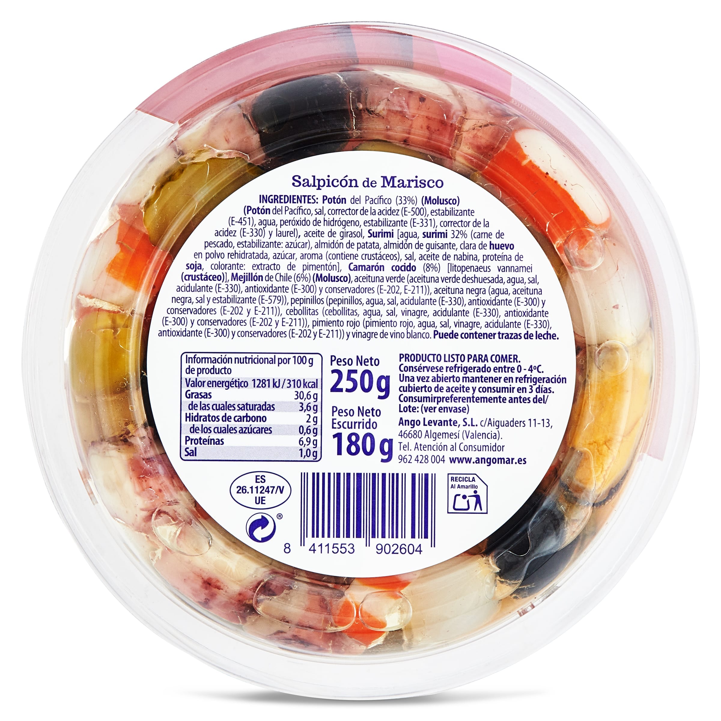 Salpicón de marisco Angomar 180 g