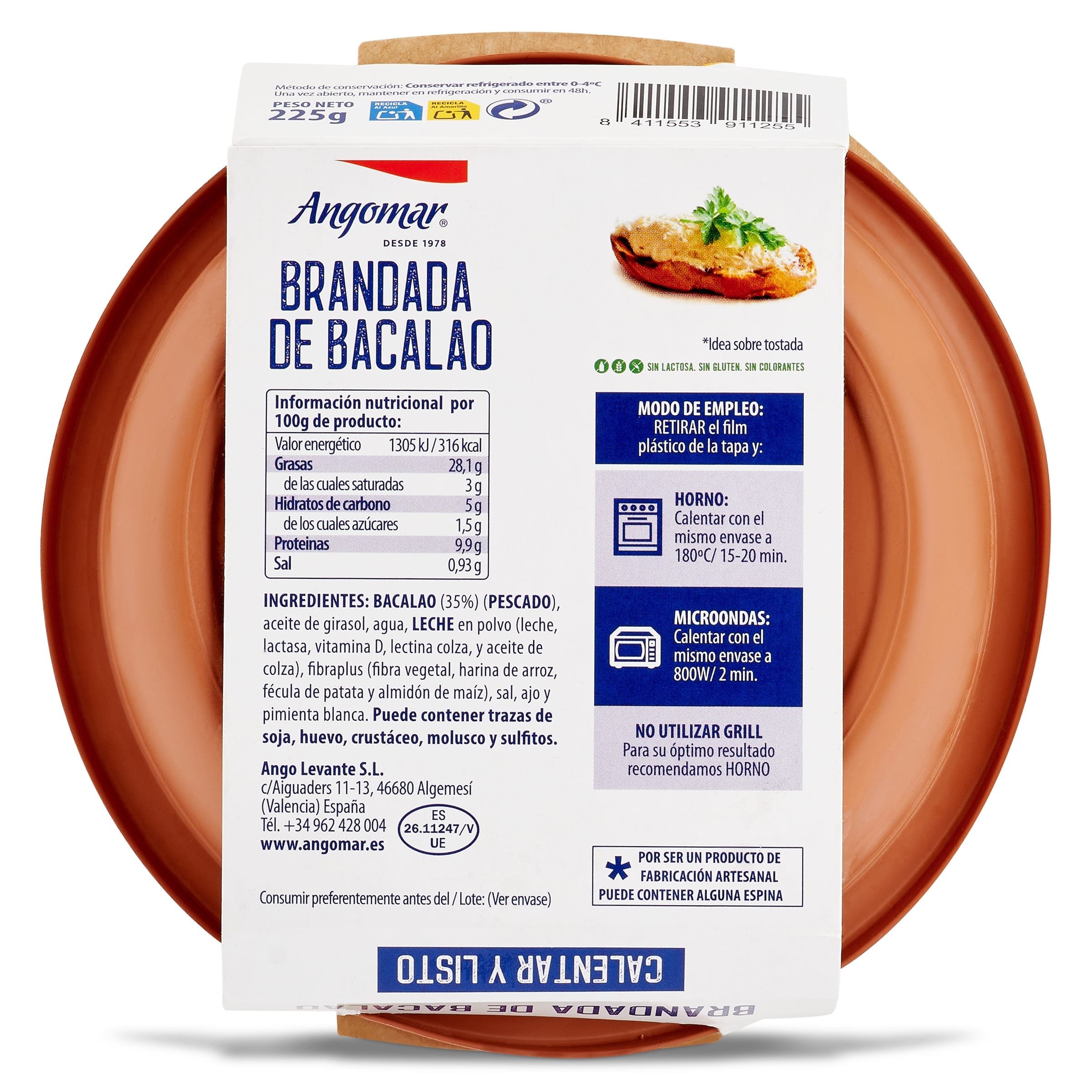 Brandada de bacalao Angomar 225 g