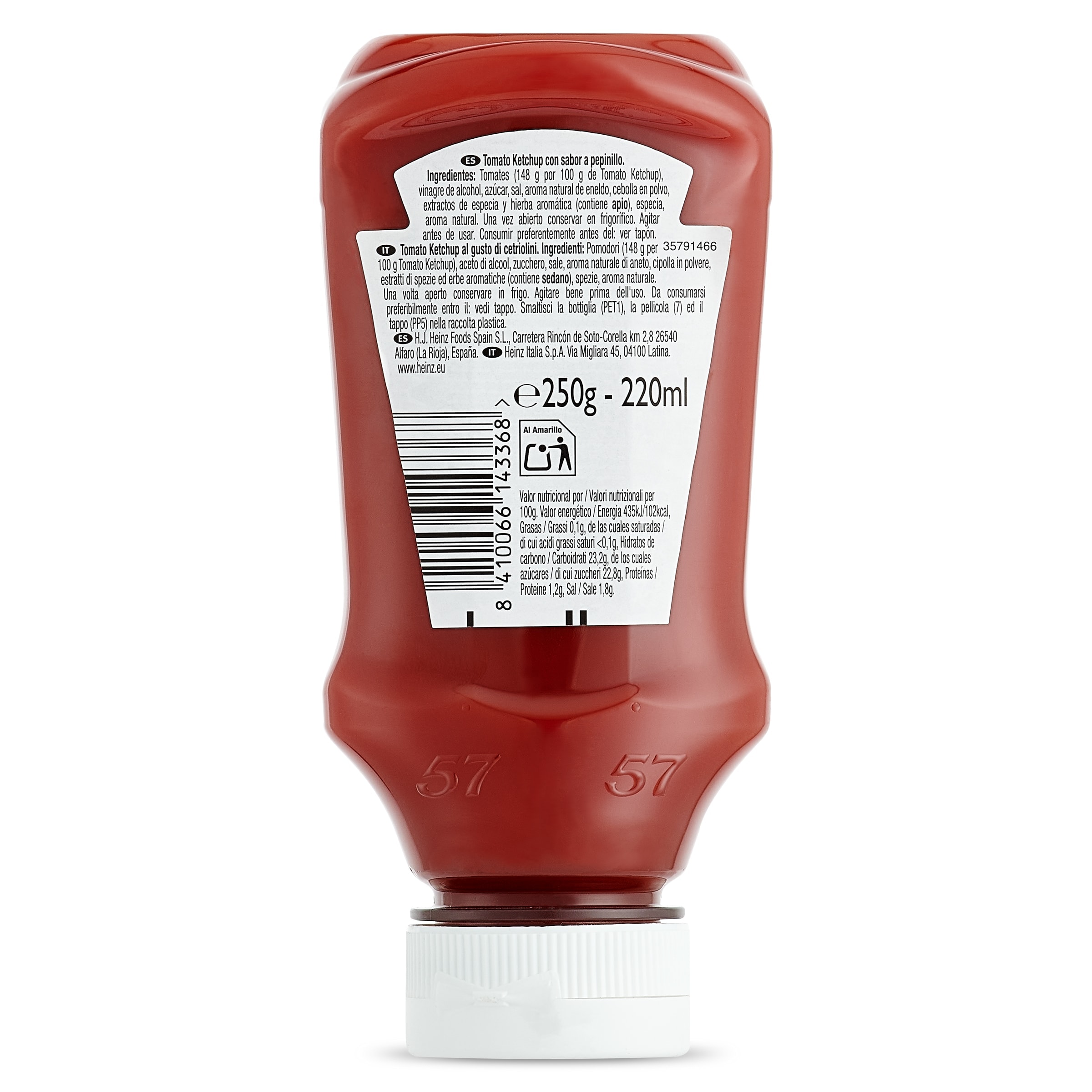 Ketchup sabor pepinillos Heinz 250 g
