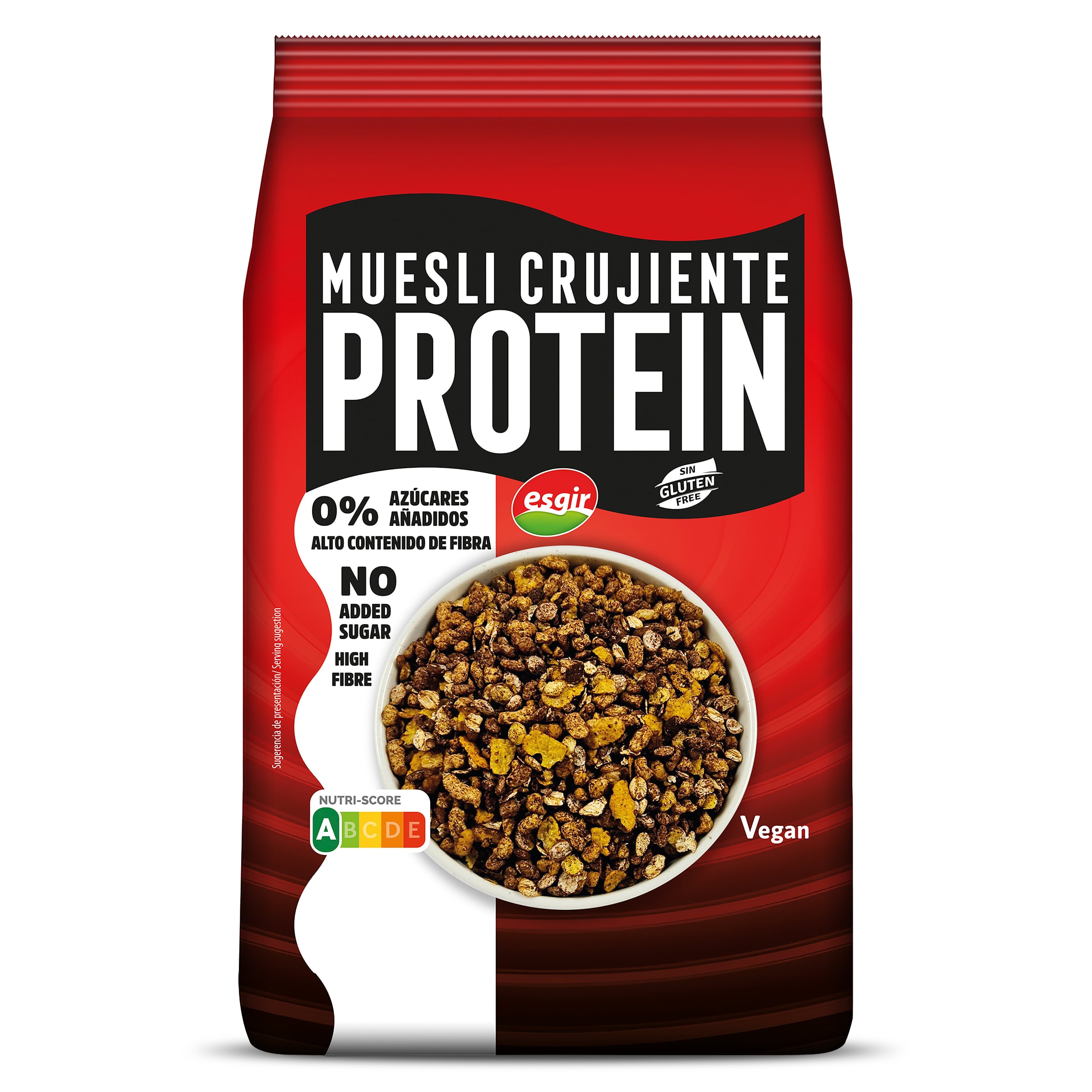 Muesli crujiente alto en proteínas sin gluten Esgir 300 g
