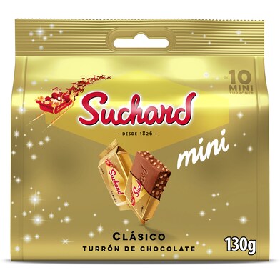 Turrón de chocolate con arroz inflado clásico mini Suchard bolsa 130 g-0