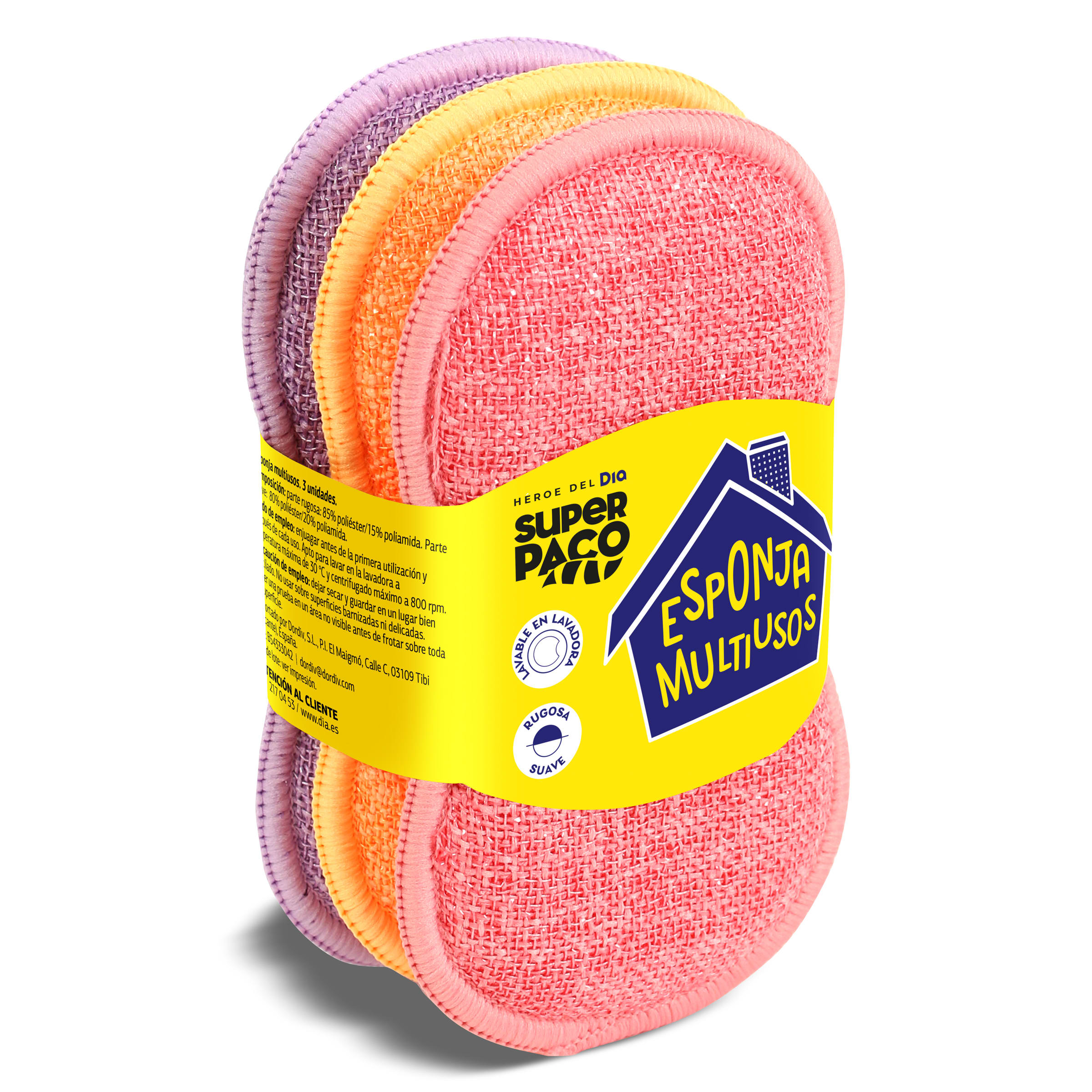 Estropajo multiusos Dia Super Paco 3 unidades