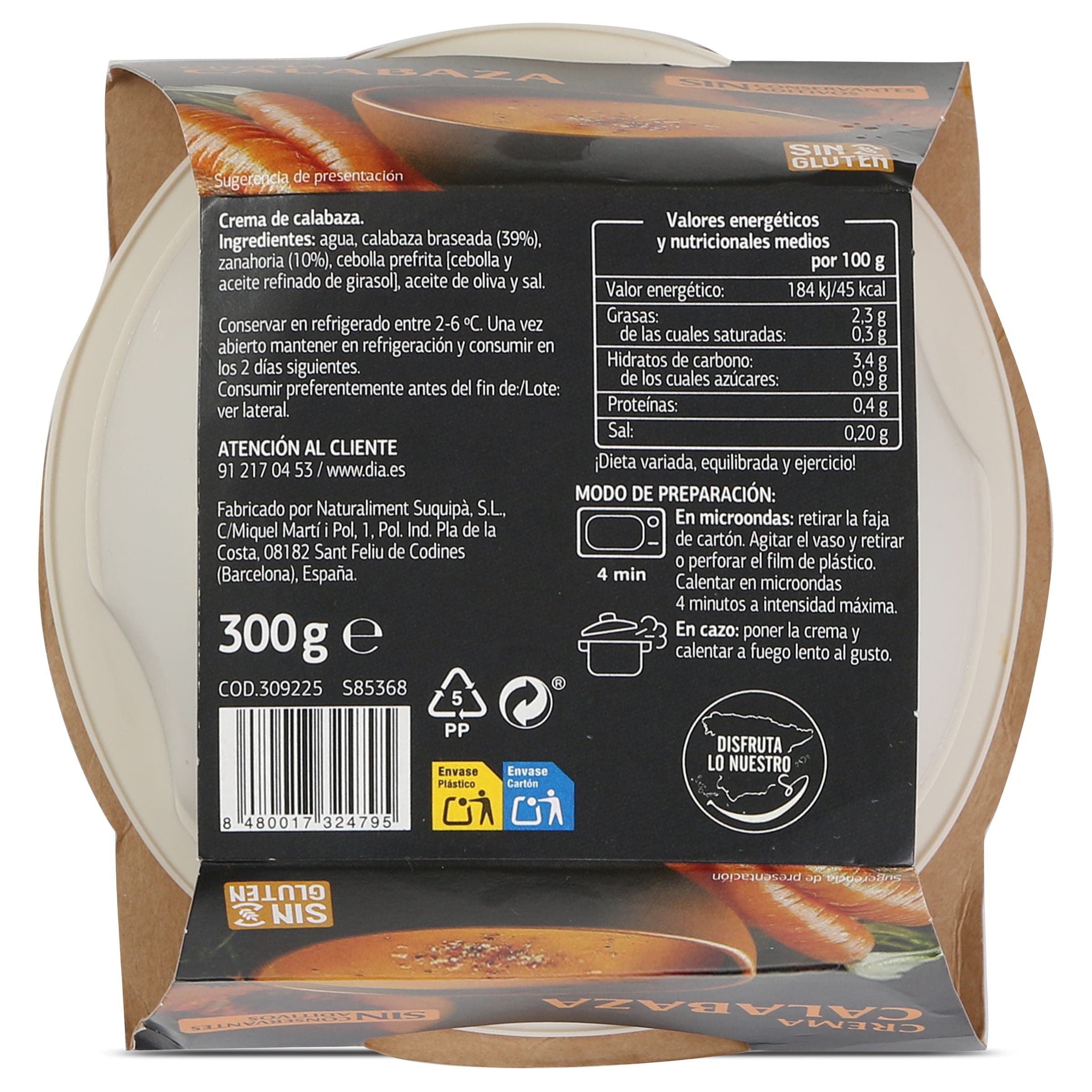 Crema de calabaza Dia Al Punto 300 g