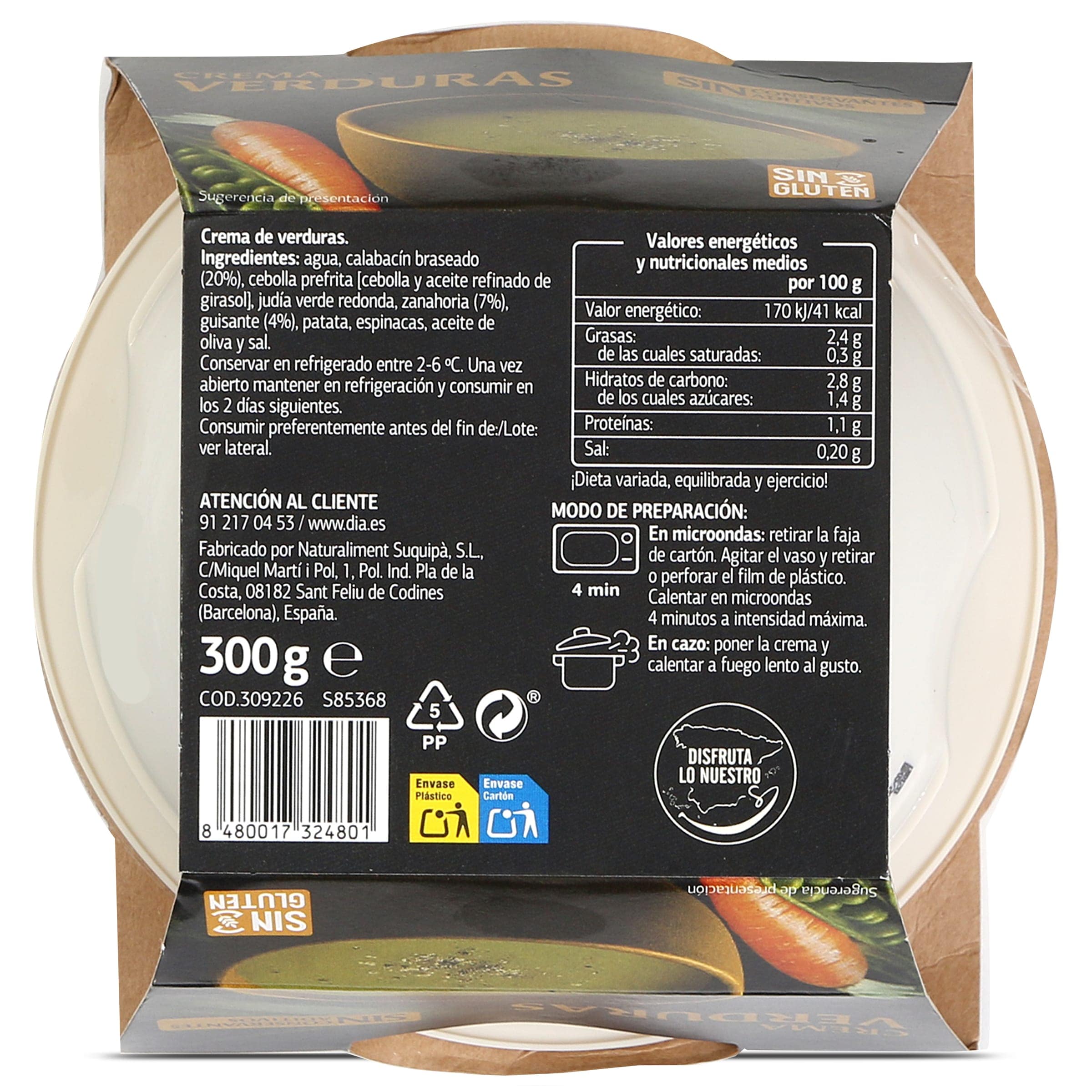 Crema de verduras Dia Al Punto 300 g