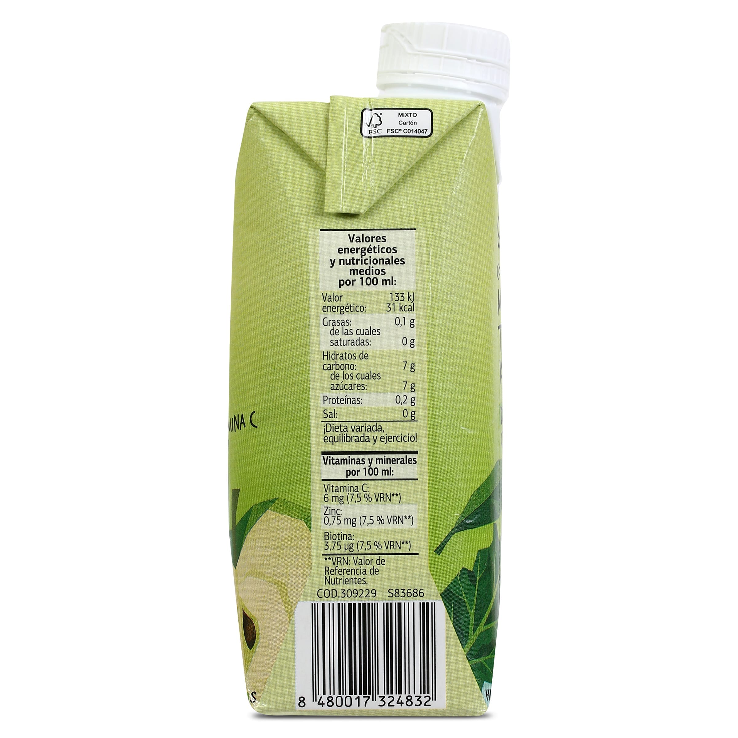 Bebida de zumo con té matcha detox Dia Saborfera 330 ml