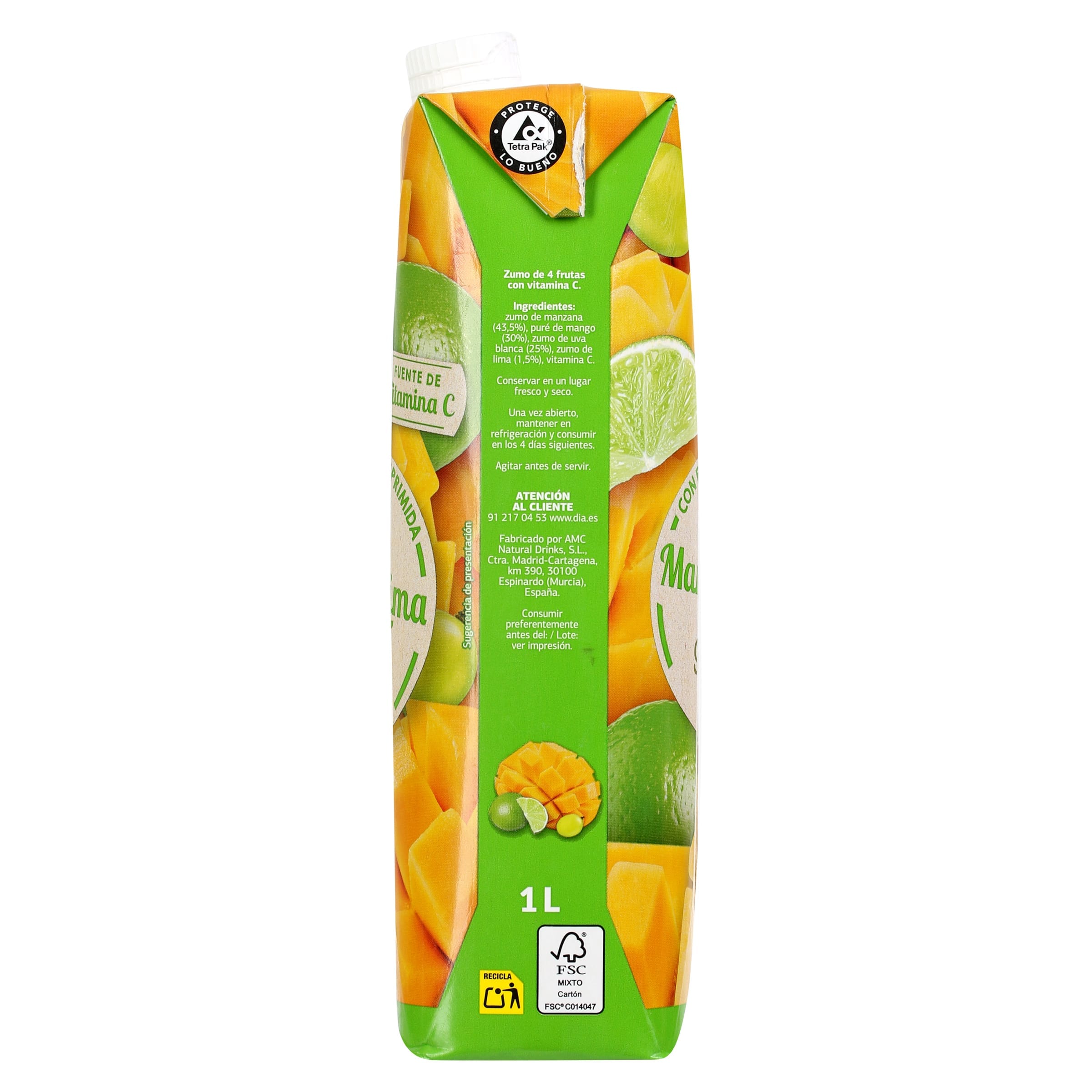 Zumo de mango y lima Dia Saborfera 1 L