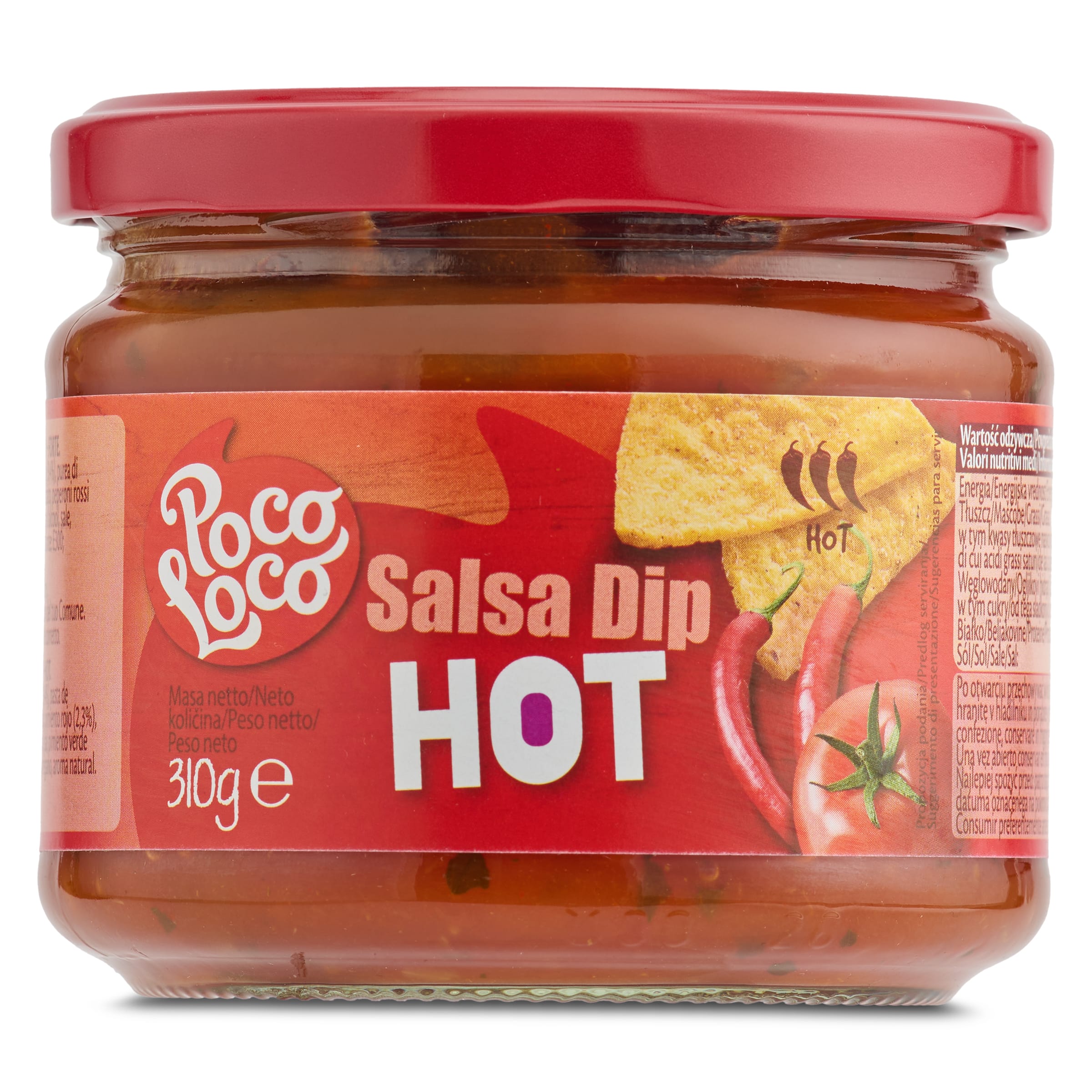 Salsa dip hot picante Poco loco frasco 310 g
