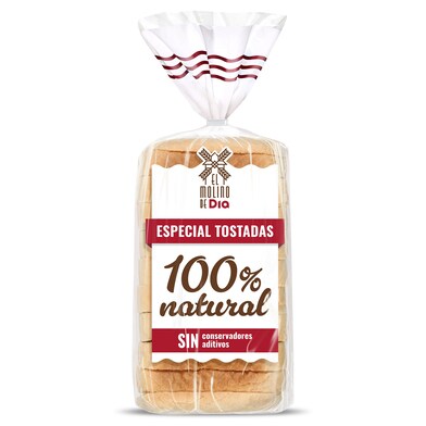 Pan de molde 100% natural especial tostadas El molino de Dia 460 g-0