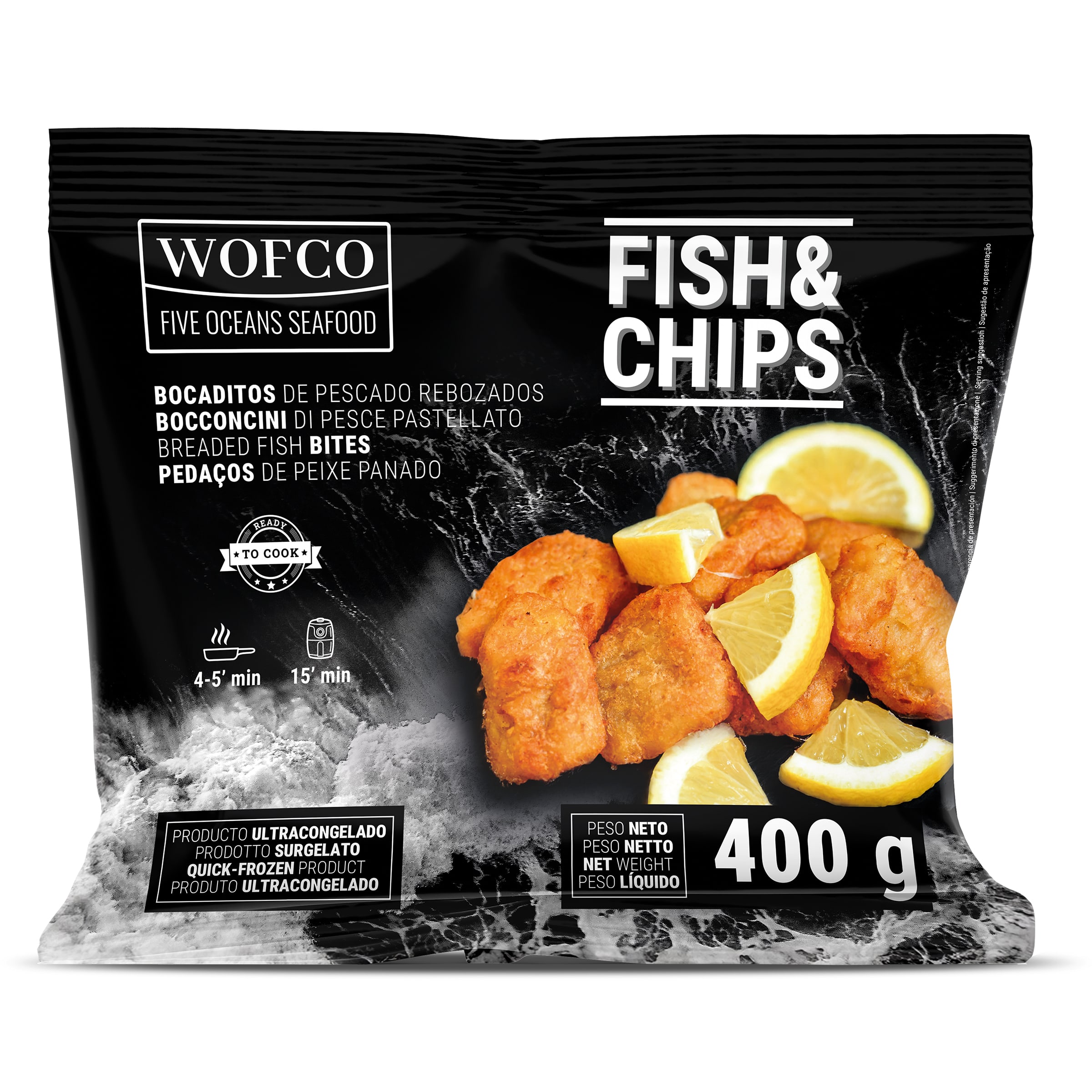 Imagen de Bocaditos de pescado rebozados Wofco bolsa 400 g