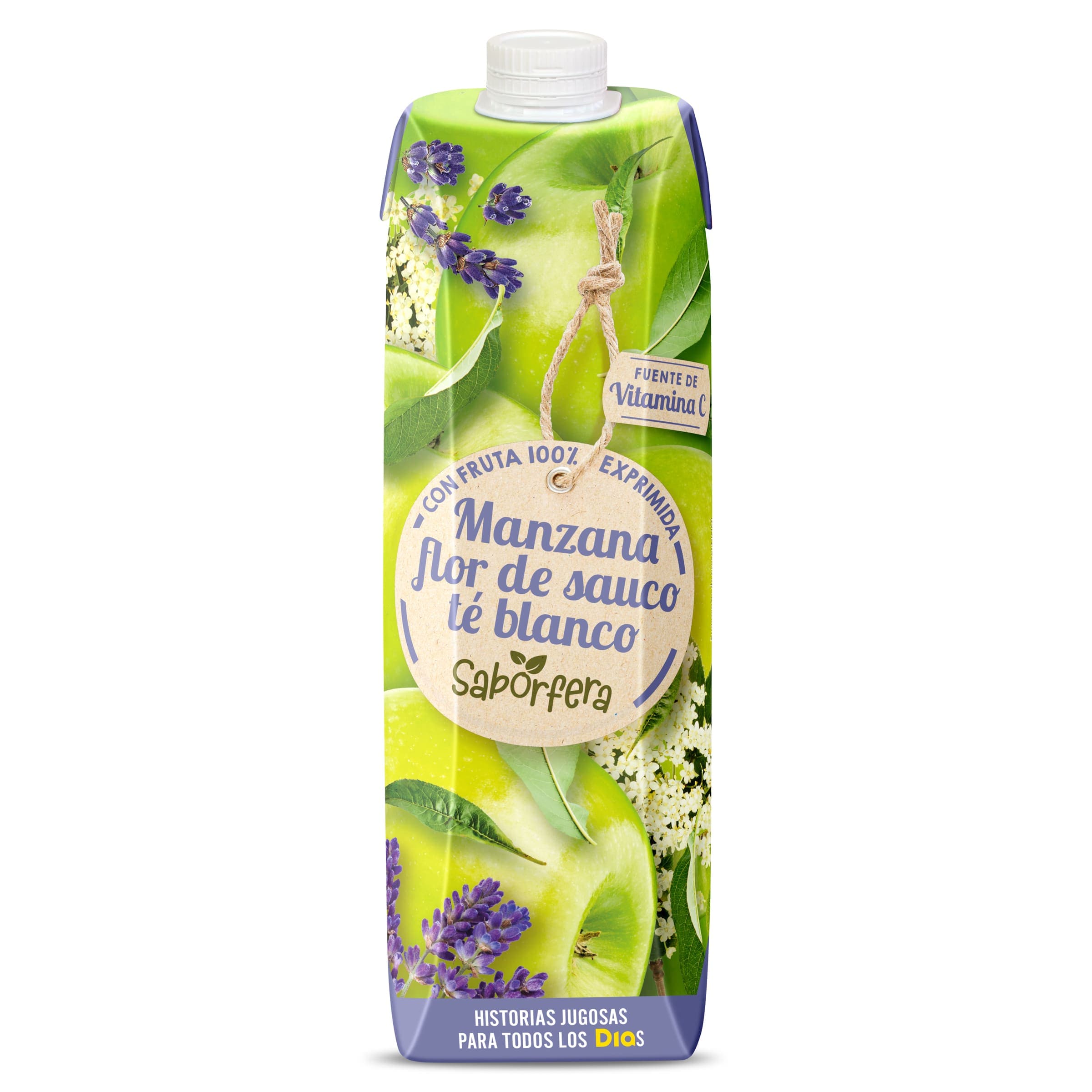 Zumo de manzana y té blanco Dia Saborfera 1 L