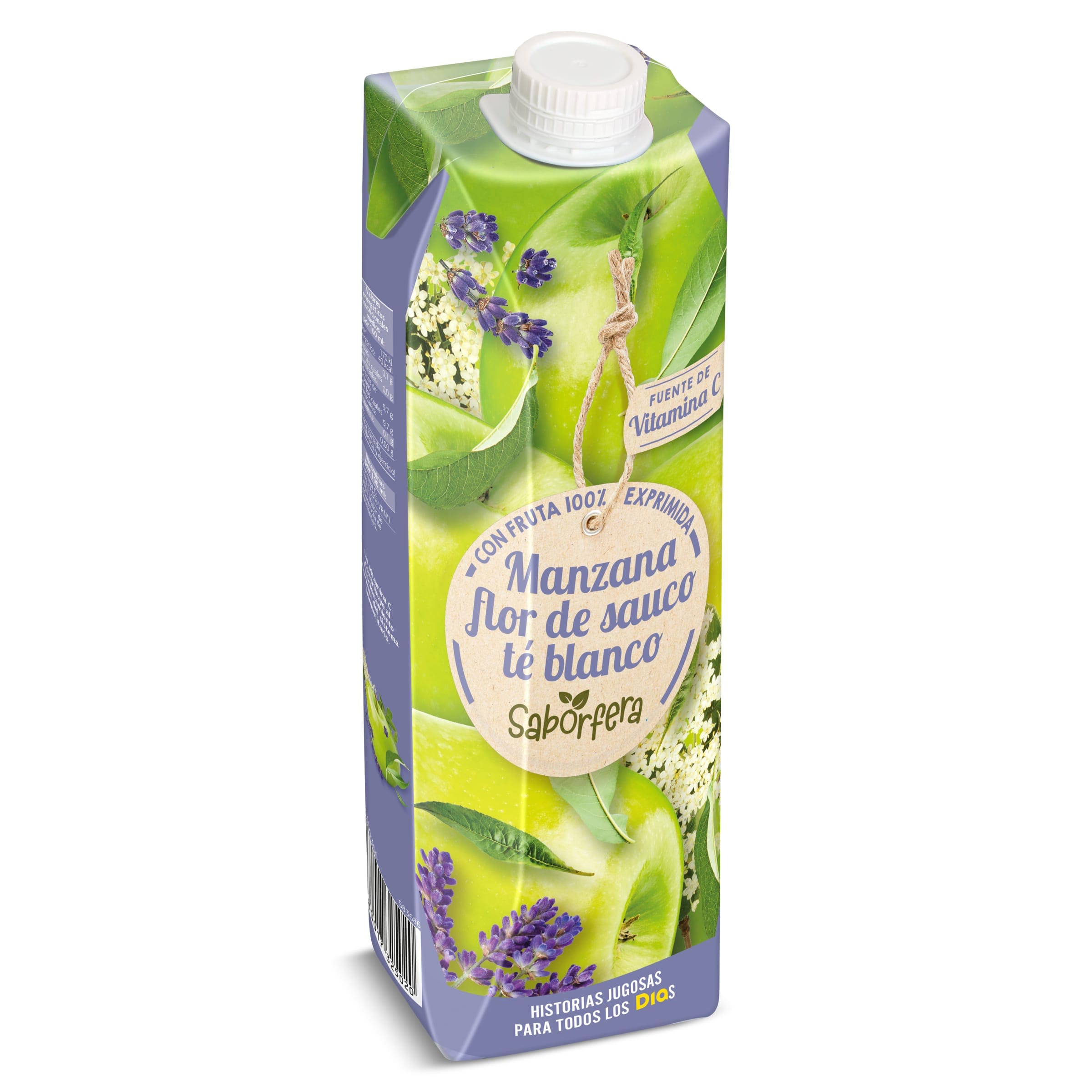 Zumo de manzana y té blanco Dia Saborfera 1 L