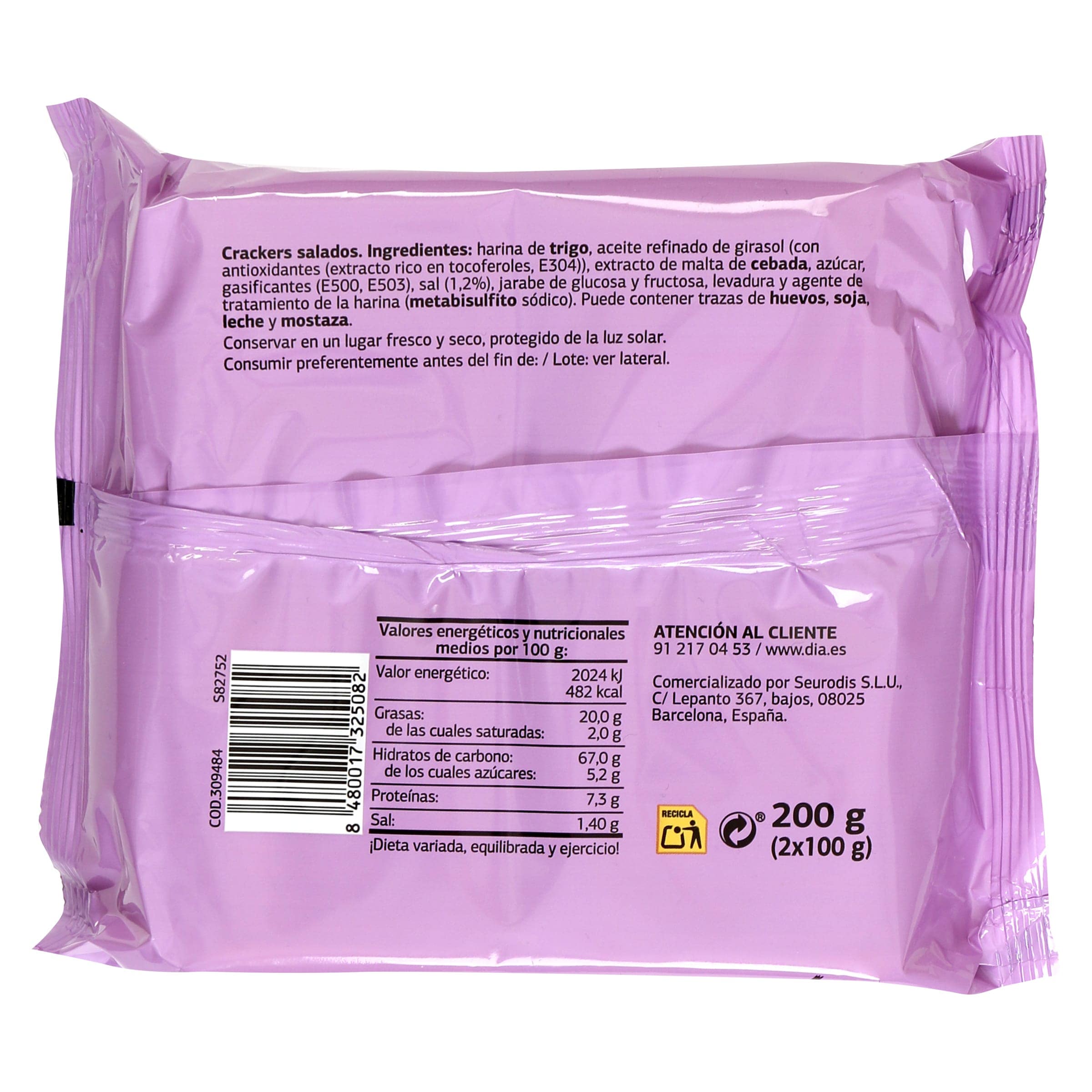 Crackers Dia Snack Maniac 200 g