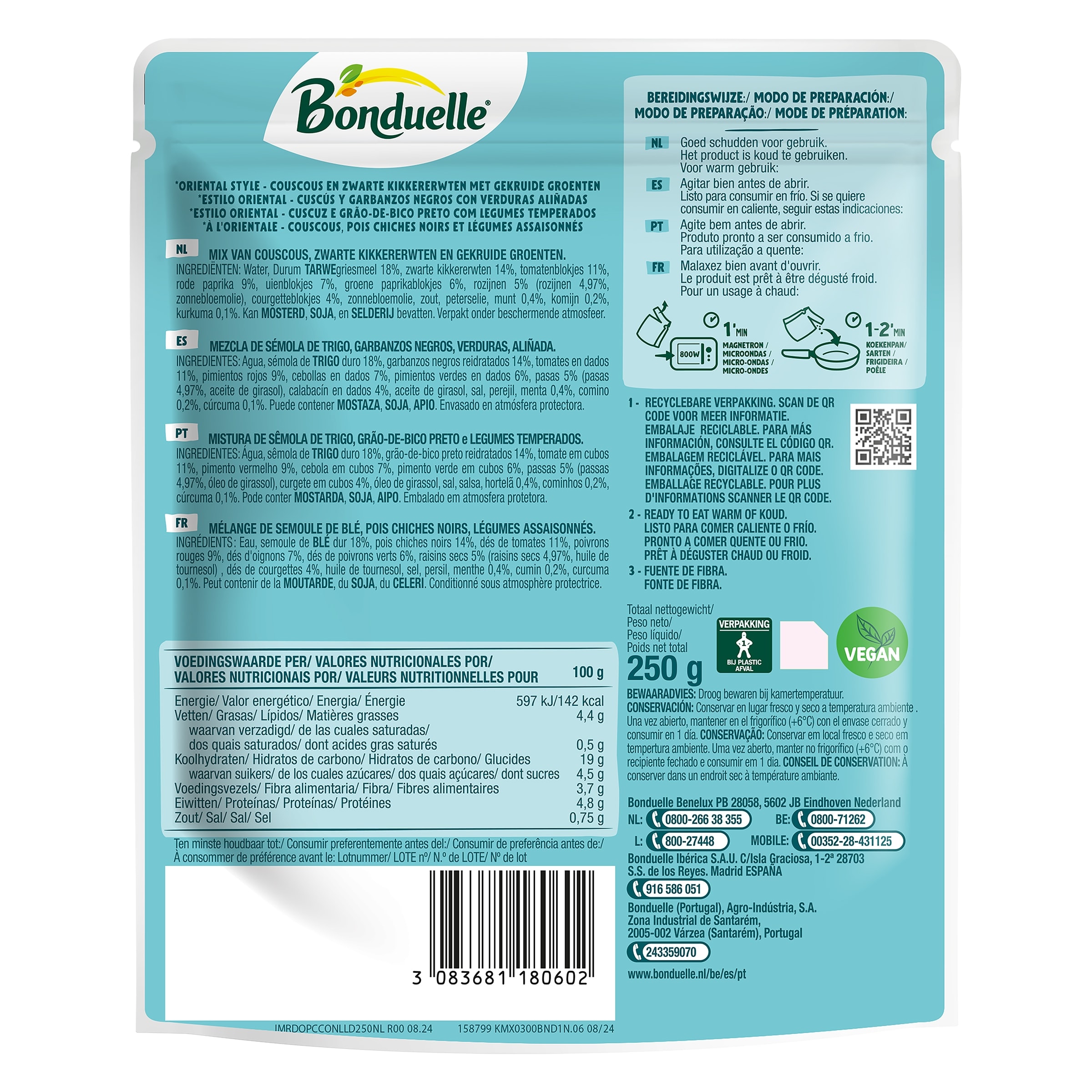 Lunch bowl estilo oriental Bonduelle 250 g