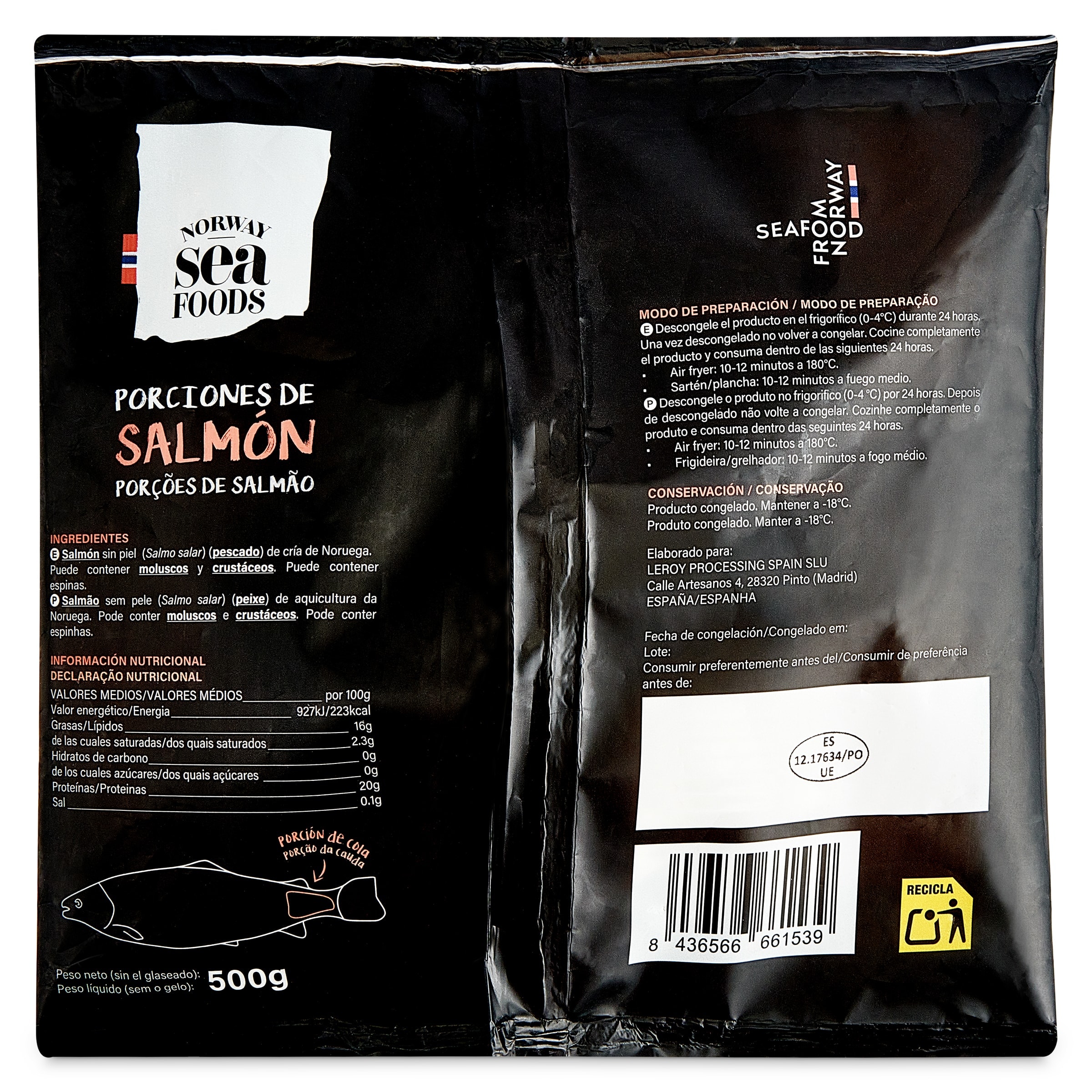 Salmón en porciones Norway seafood 500 g