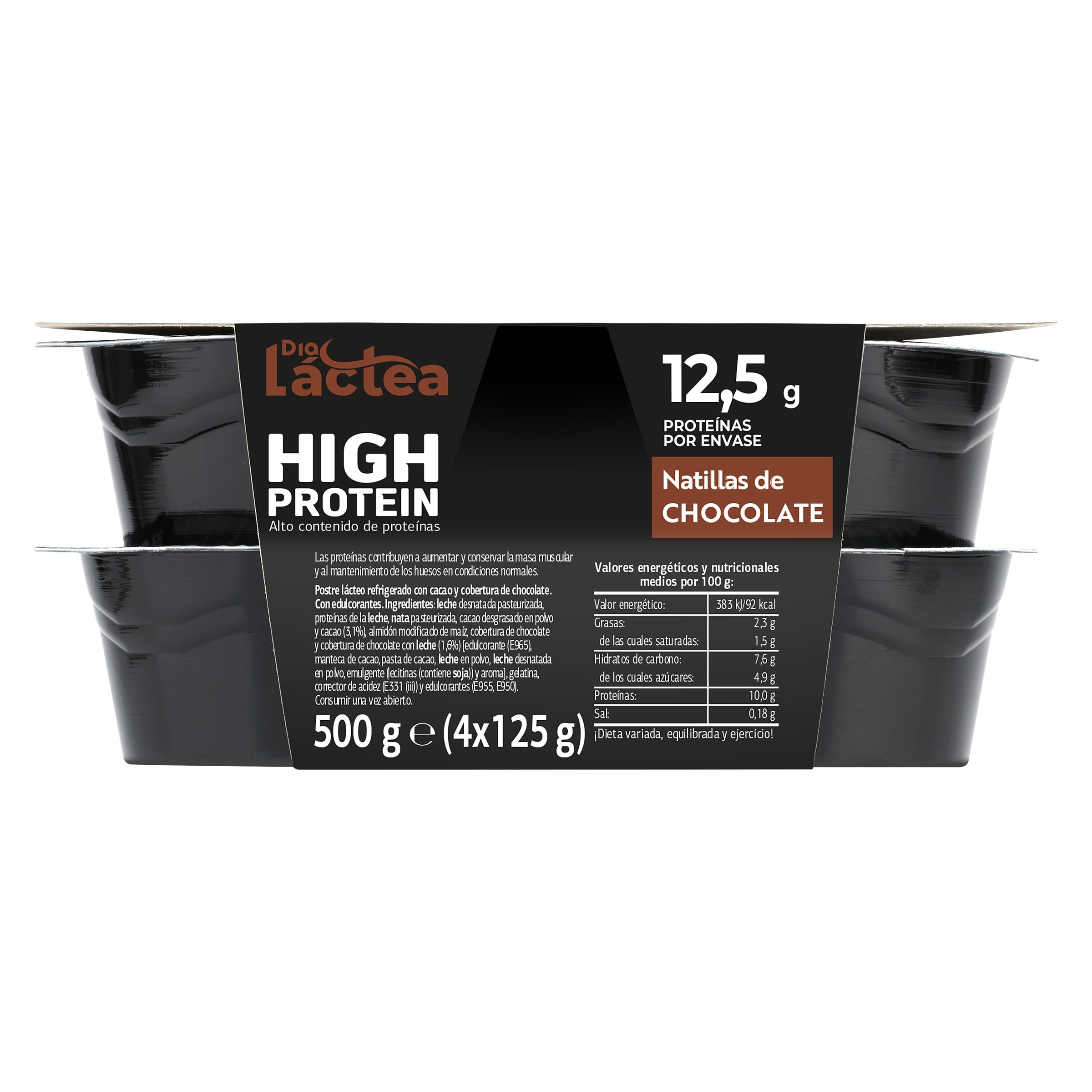 Natillas de chocolate alta en proteínas Dia Láctea 4 x 125 g