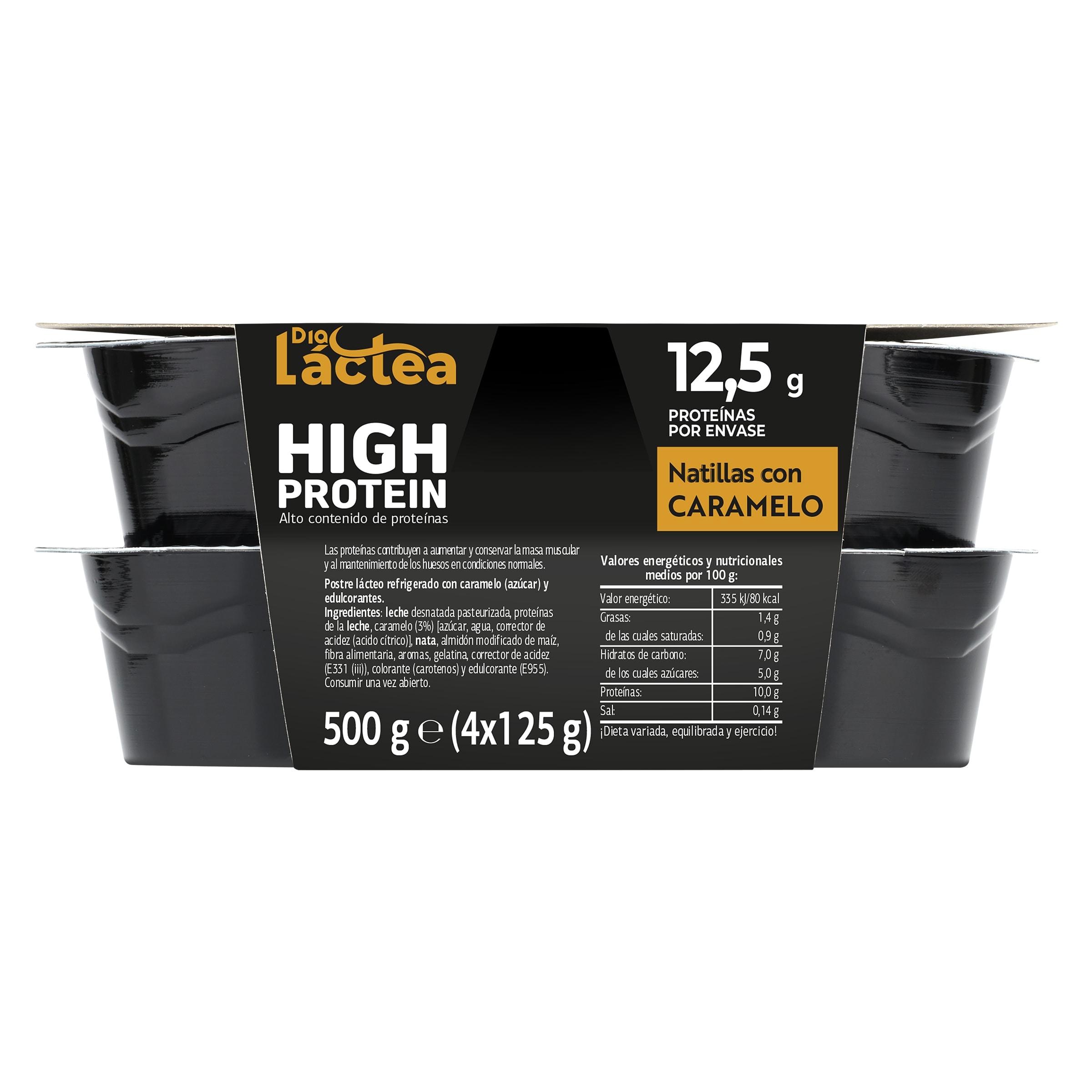 Natillas con caramelo alta en proteínas Dia Láctea 4 x 125 g