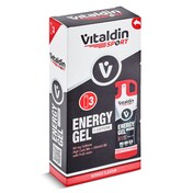 Gel energético cafeína sabor frutos del bosque Vitaldin caja 3 x 40 g