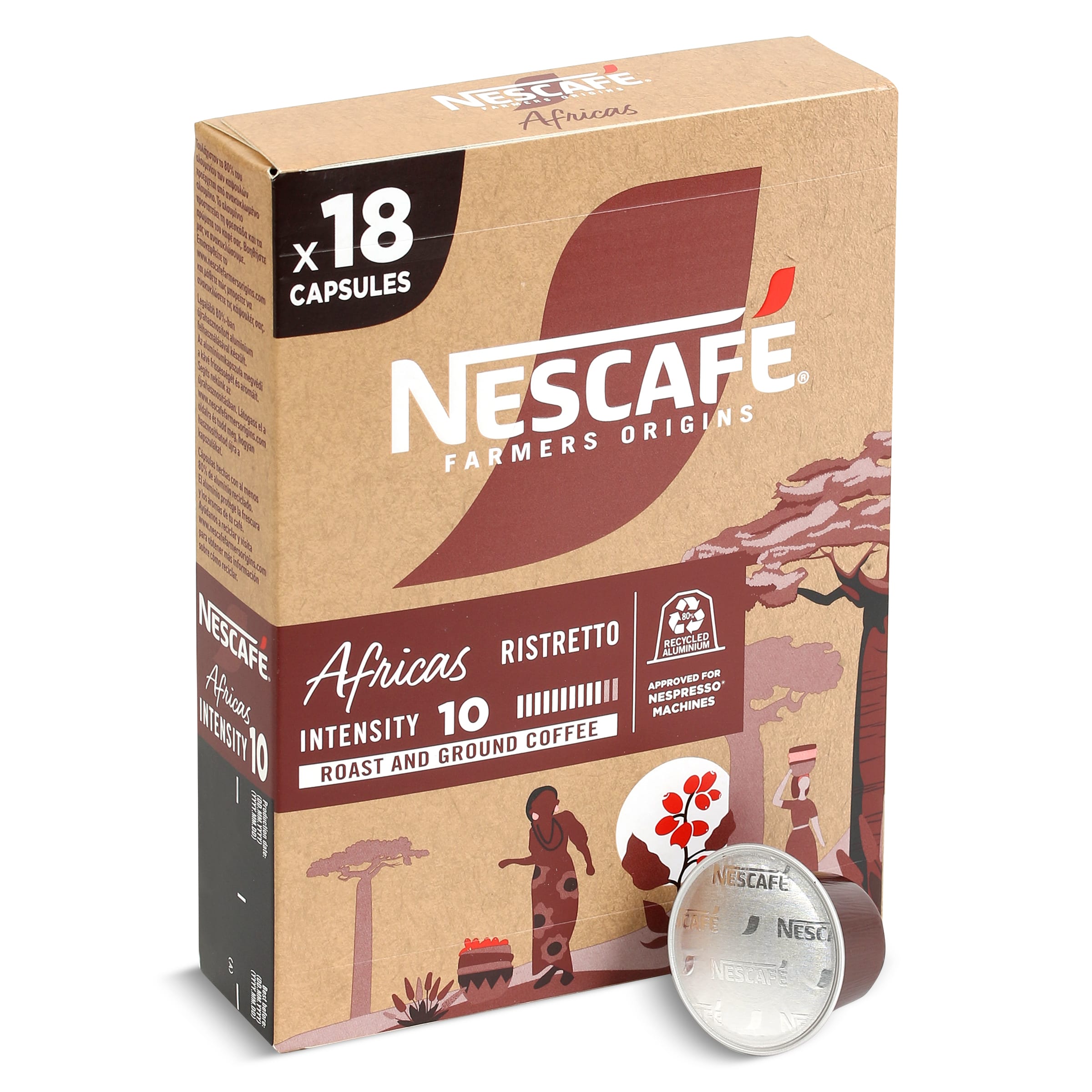 Café en cápsulas Africas Nescafé Farmers Origins caja 18 unidades