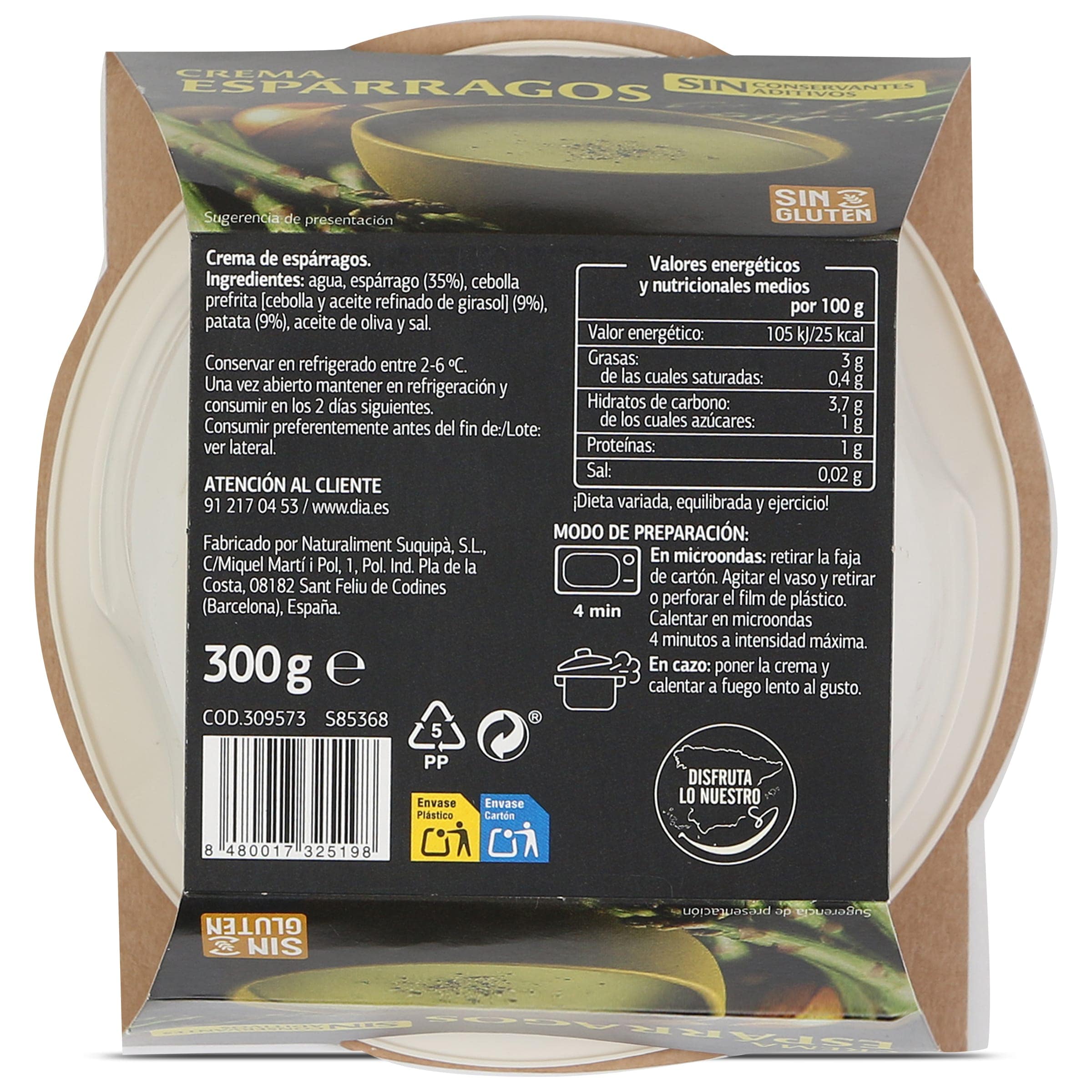 Crema de espárragos Dia Al Punto 300 g
