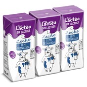 Leche semidesnatada sin lactosa Dia Láctea 3 x 200 ml
