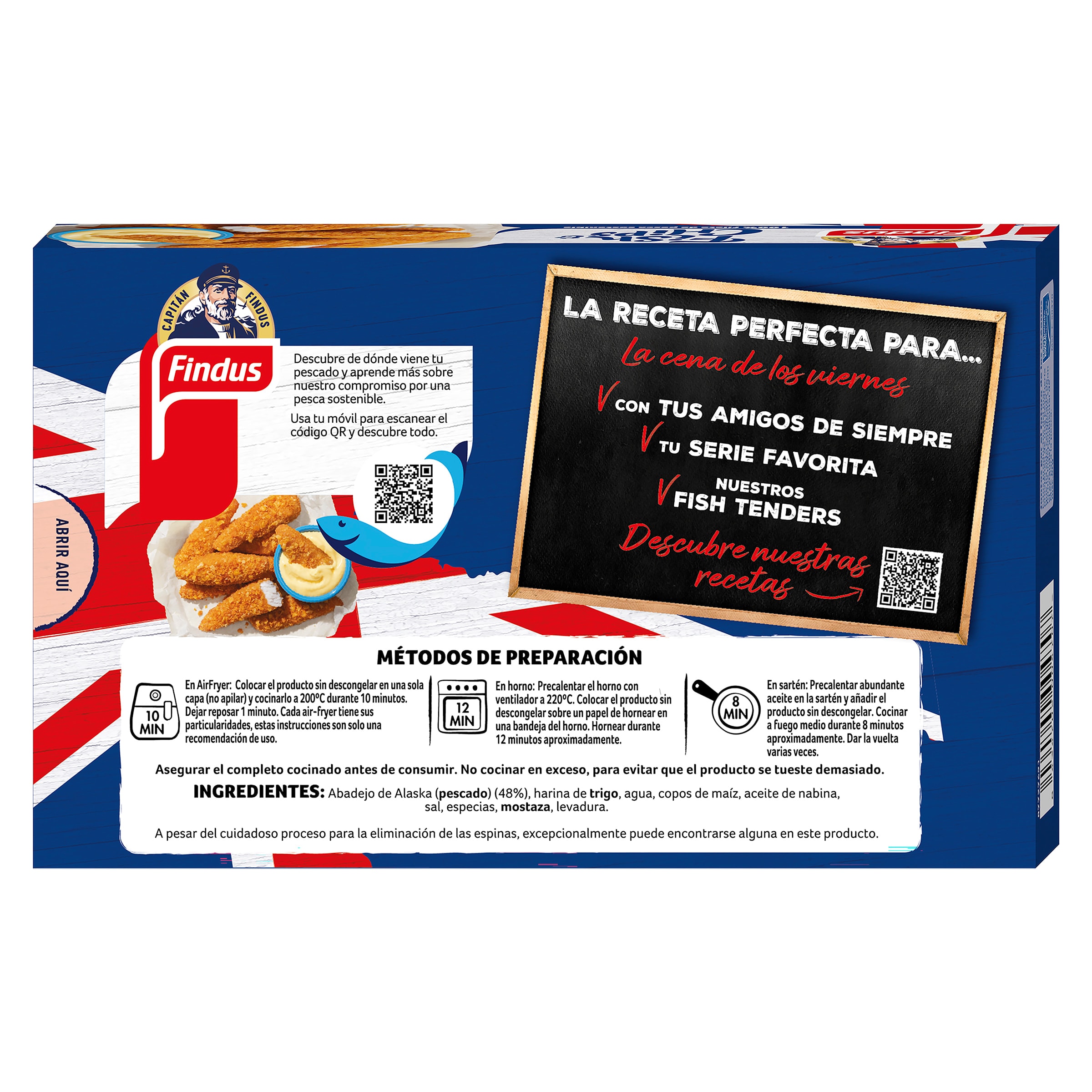 Palitos de pescado fich tenders MSC Findus 256 g
