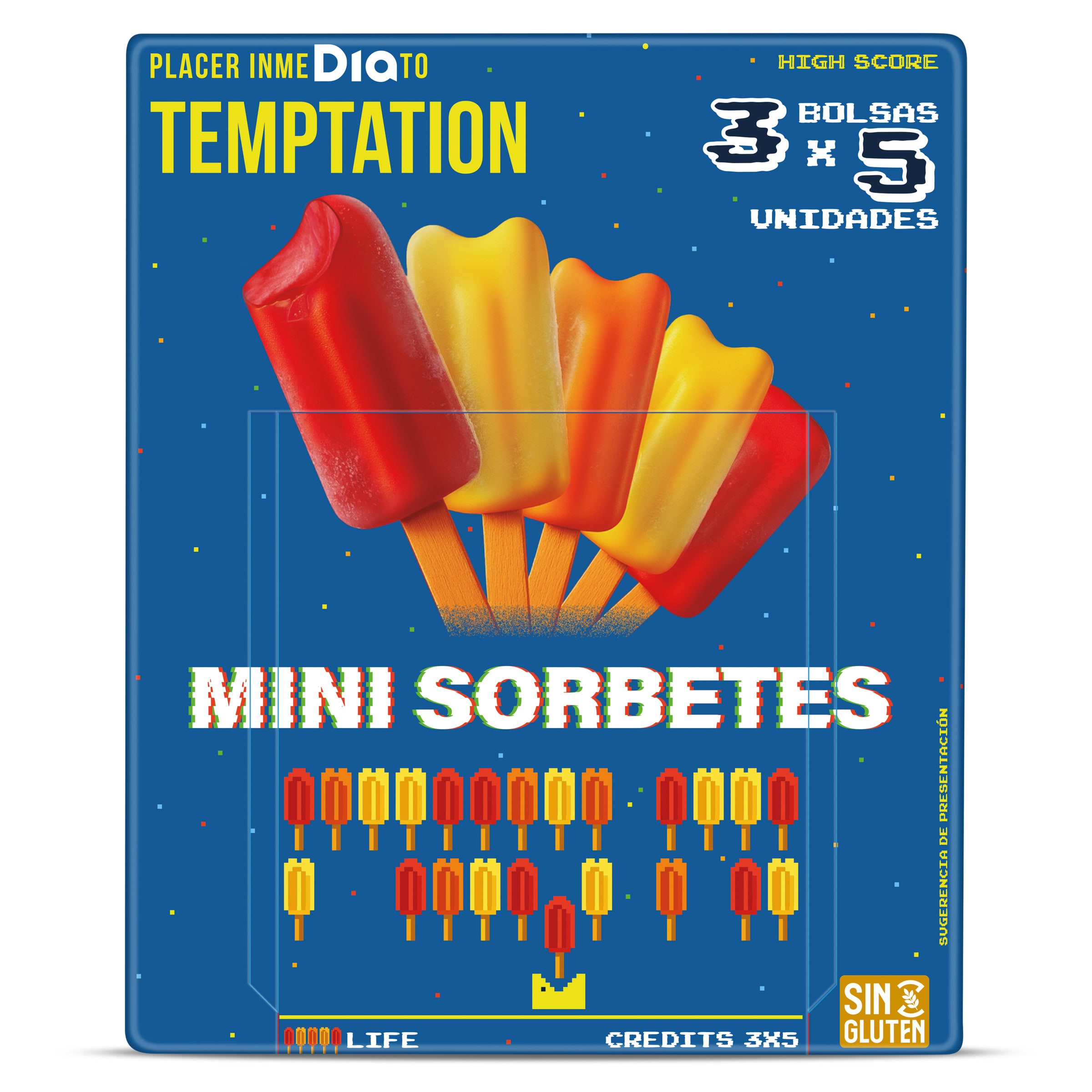 Mini sorbetes Dia Temptation 5 x 75 g