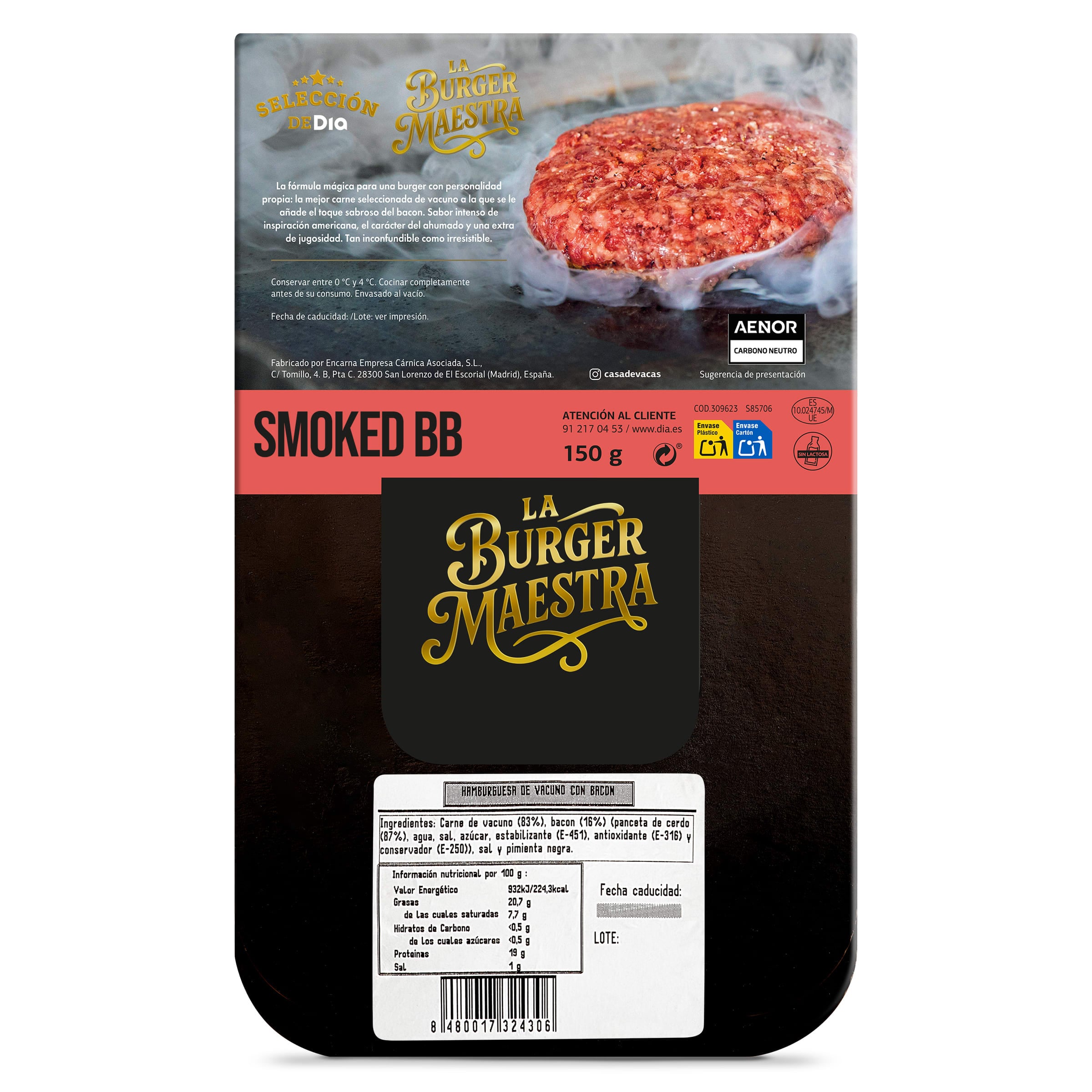 Burger Maestra smoked BB Selección de Dia 150 g