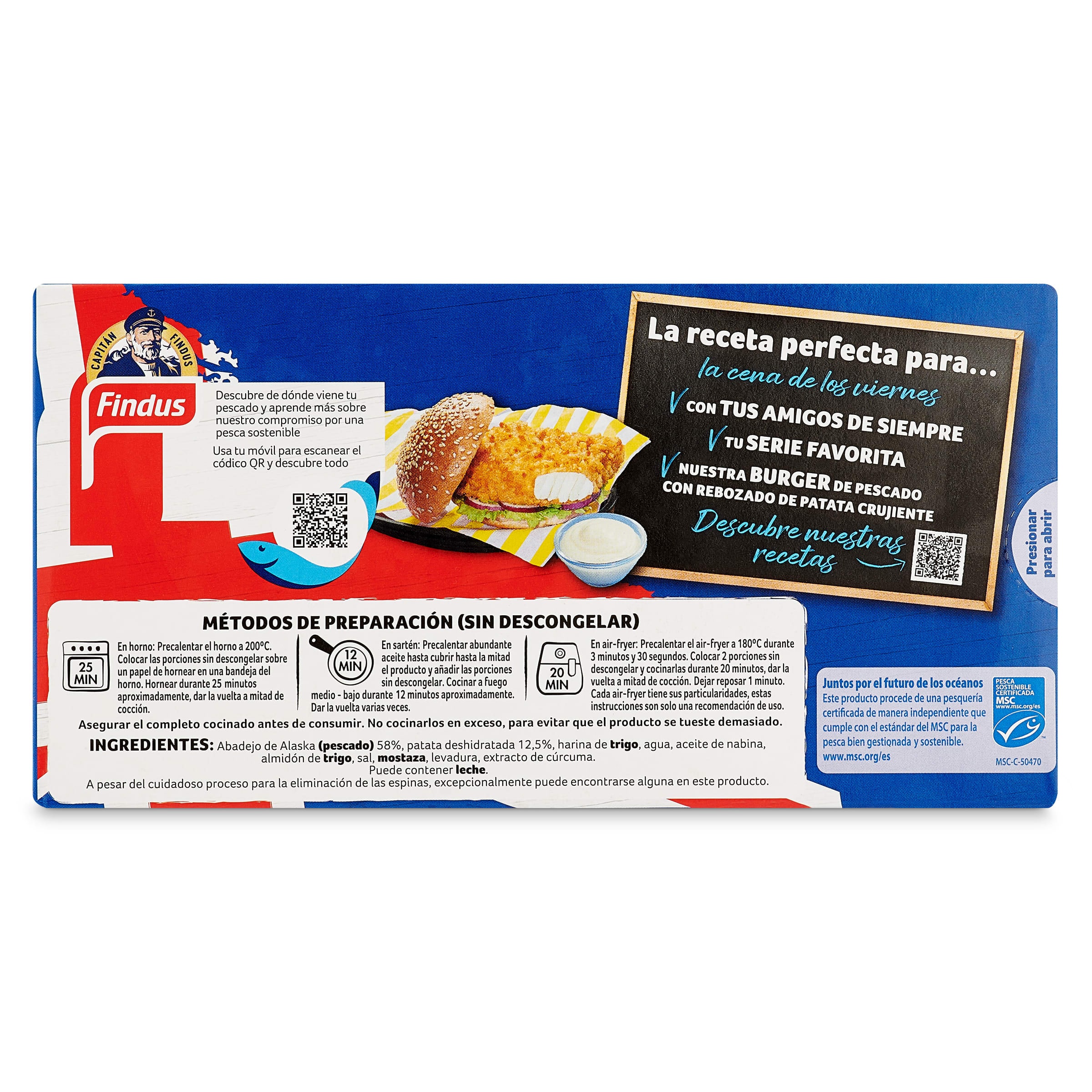 Burger de pescado MSC Findus 270 g