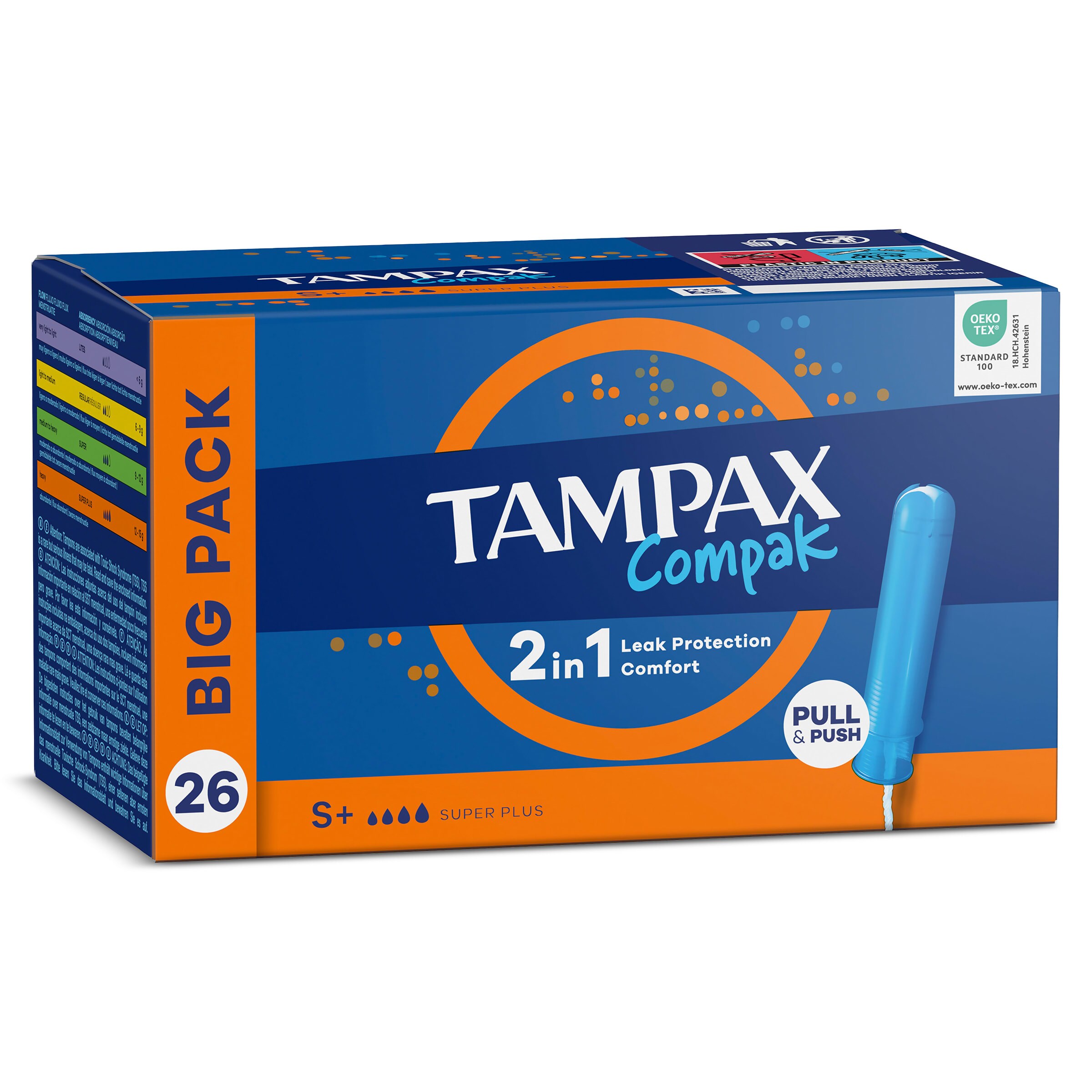 Tampón compak super plus Tampax caja 26 unidades