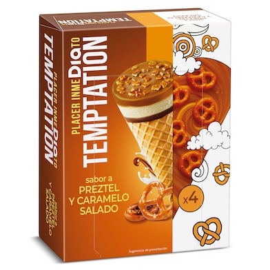 Conos sabor pretzel Dia Temptation 4 x 73 g-0