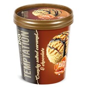 Tarrina helado crunchy salted caramel y chocolate Dia Temptation 350 g