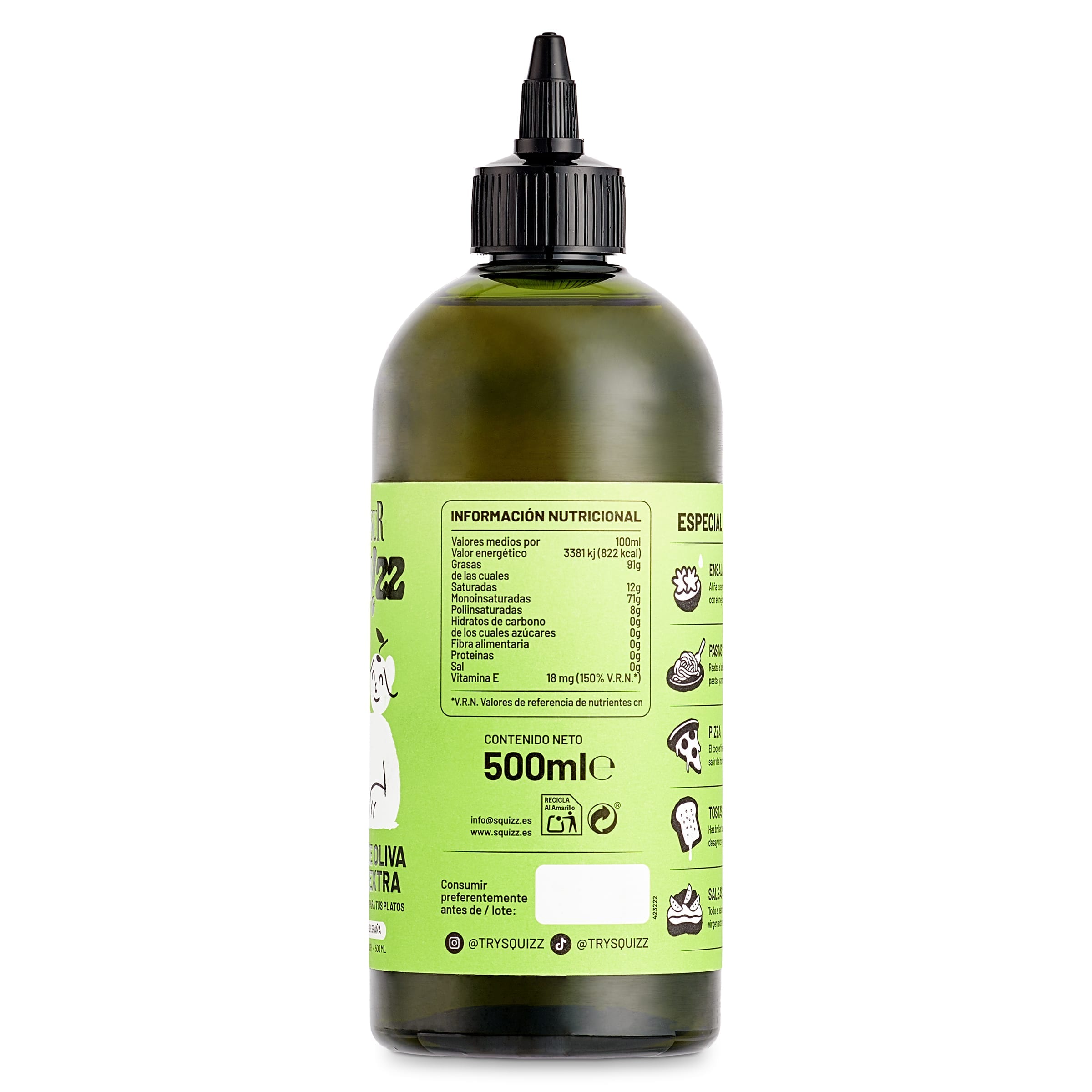 Aceite de oliva virgen extra squizz Coosur 500 ml