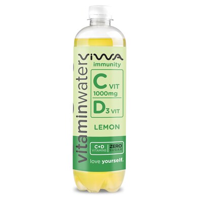 Bebida refrescante con vitaminas sabor limón Immunity Viwa botella 600 ml-0