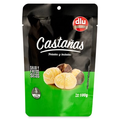Castañas peladas y tostadas Dlu Nature bolsa 100 g-0