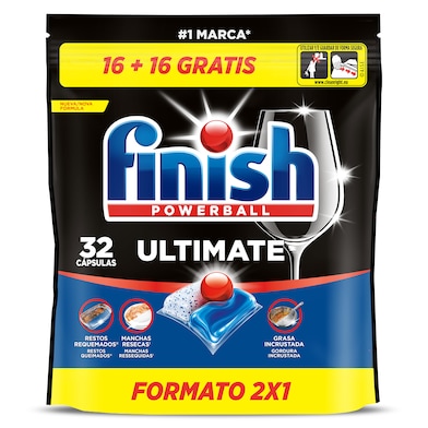 Pastillas lavavajillas ultimate Finish 32 unidades-0