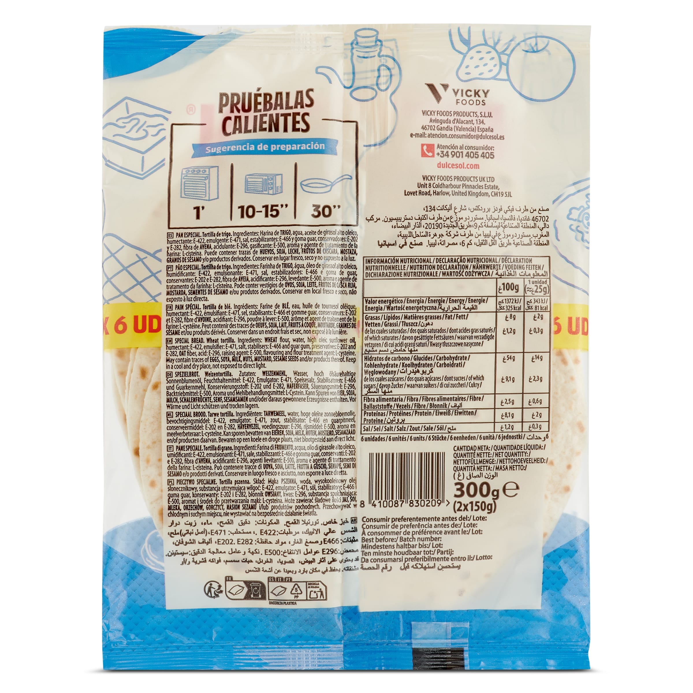 Mini tortillas de trigo Dulcesol 300 g