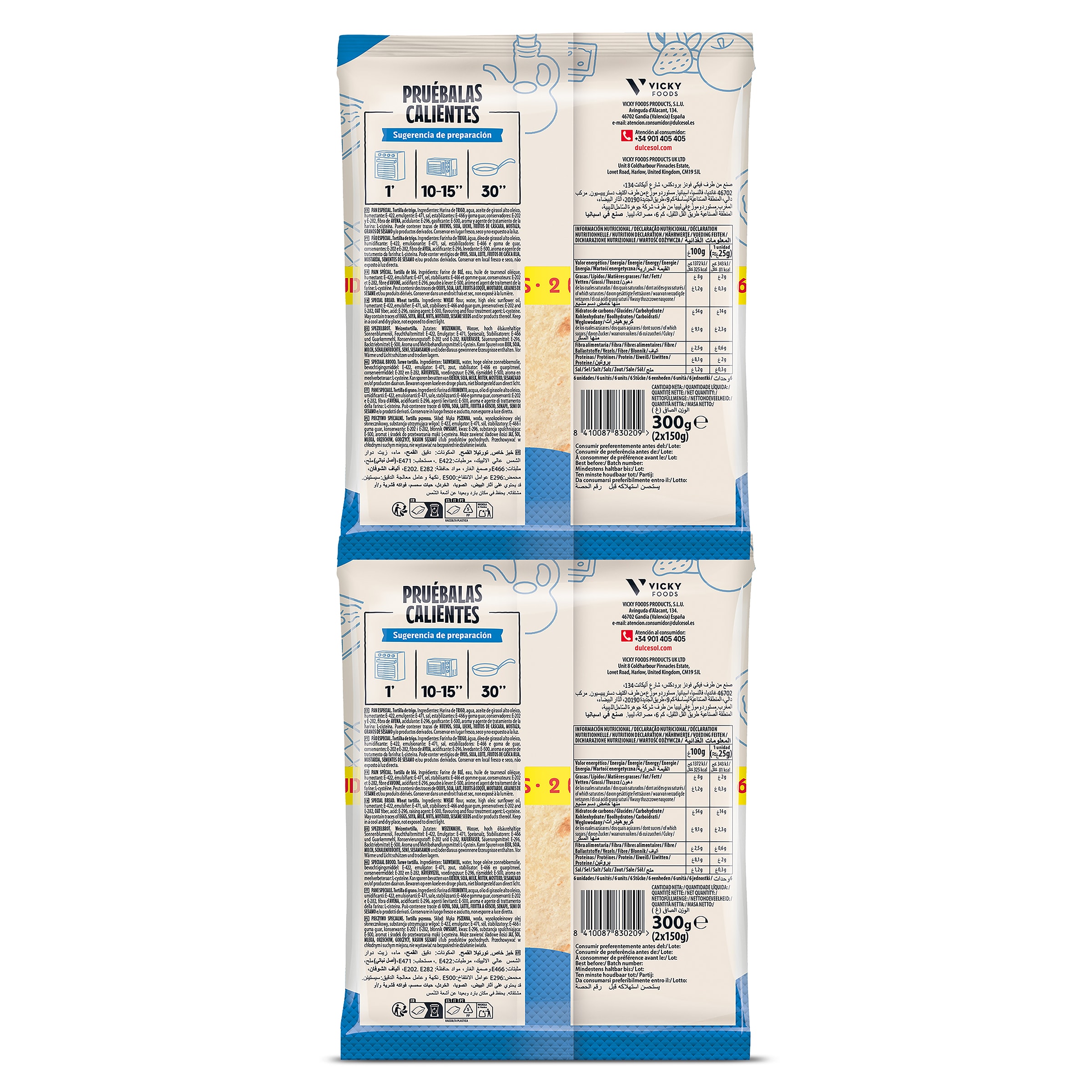 Mini tortillas de trigo Dulcesol 300 g